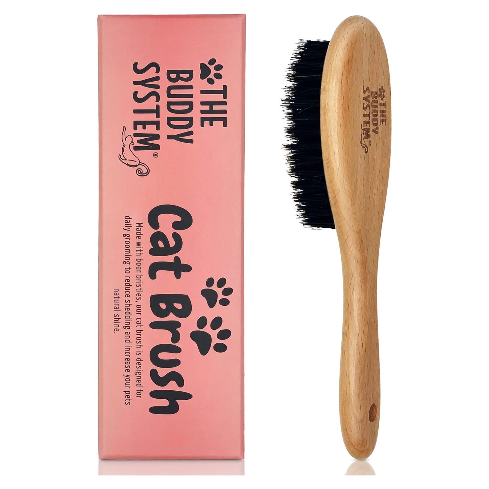 Cepillo para Gatos El Sistema Buddy con Cerdas de Jabalí