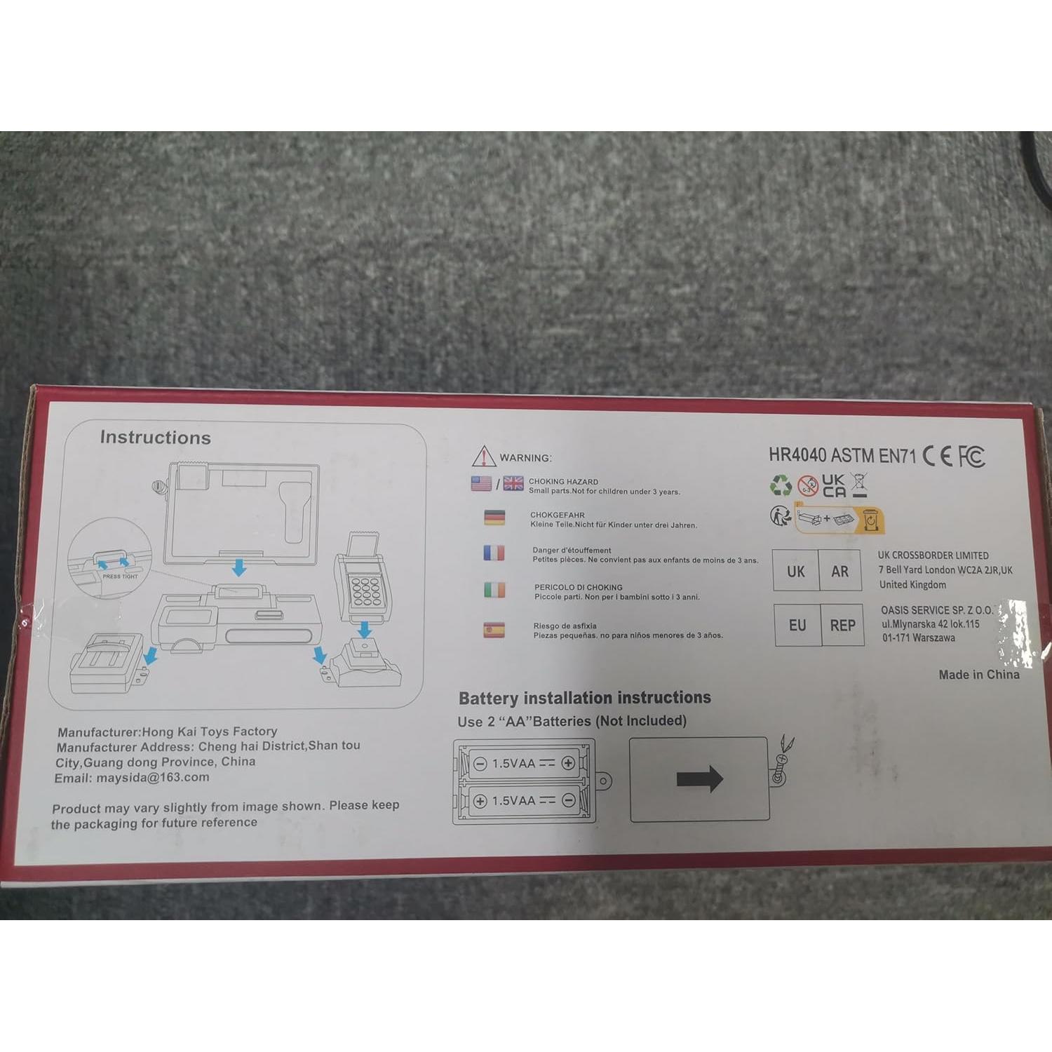 Caja Registradora Juguete Maysida Rosa con Calculadora y Piano