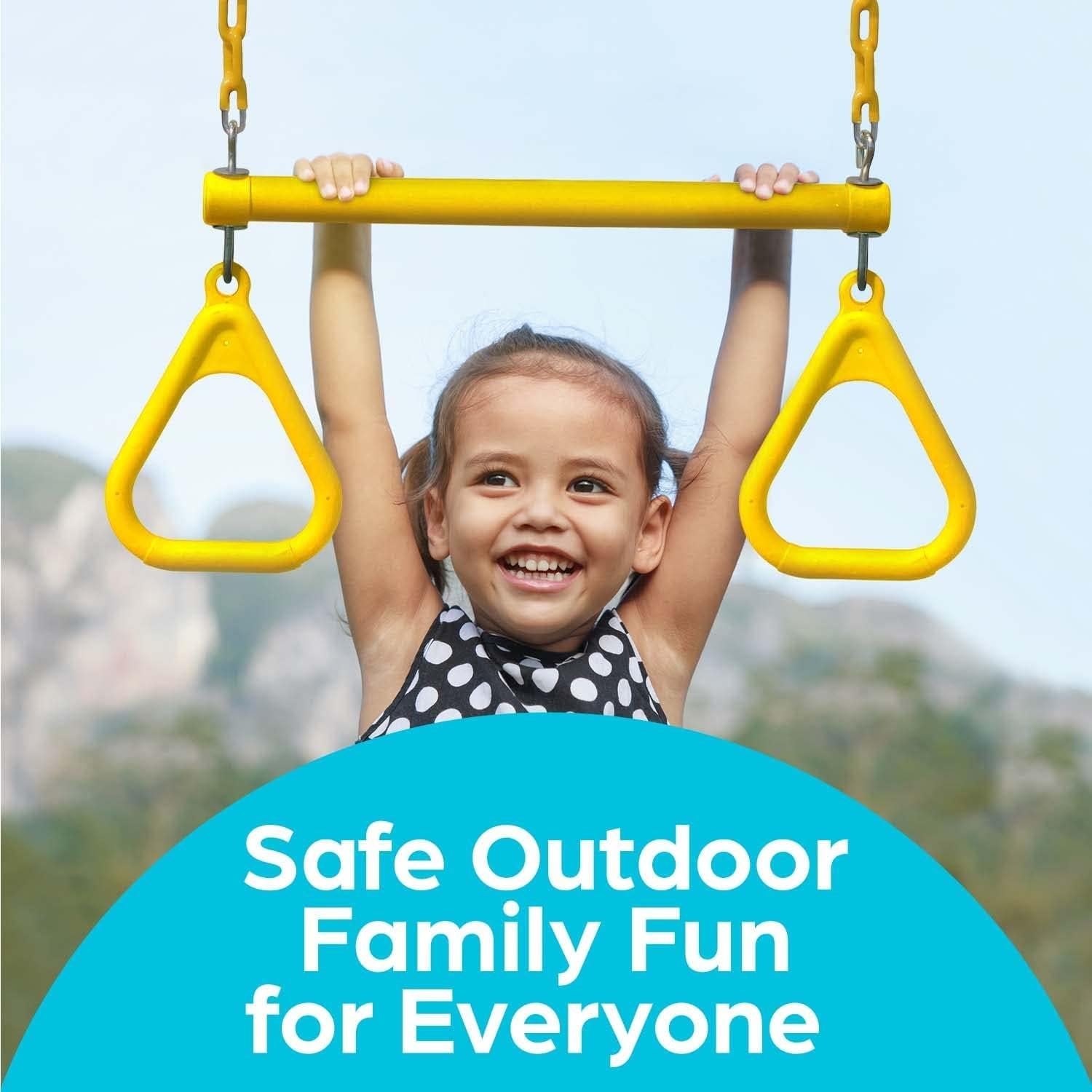 Barra de Trapecio Amarilla Juegos de Gimnasio de Selva Reino - 45.72 cm