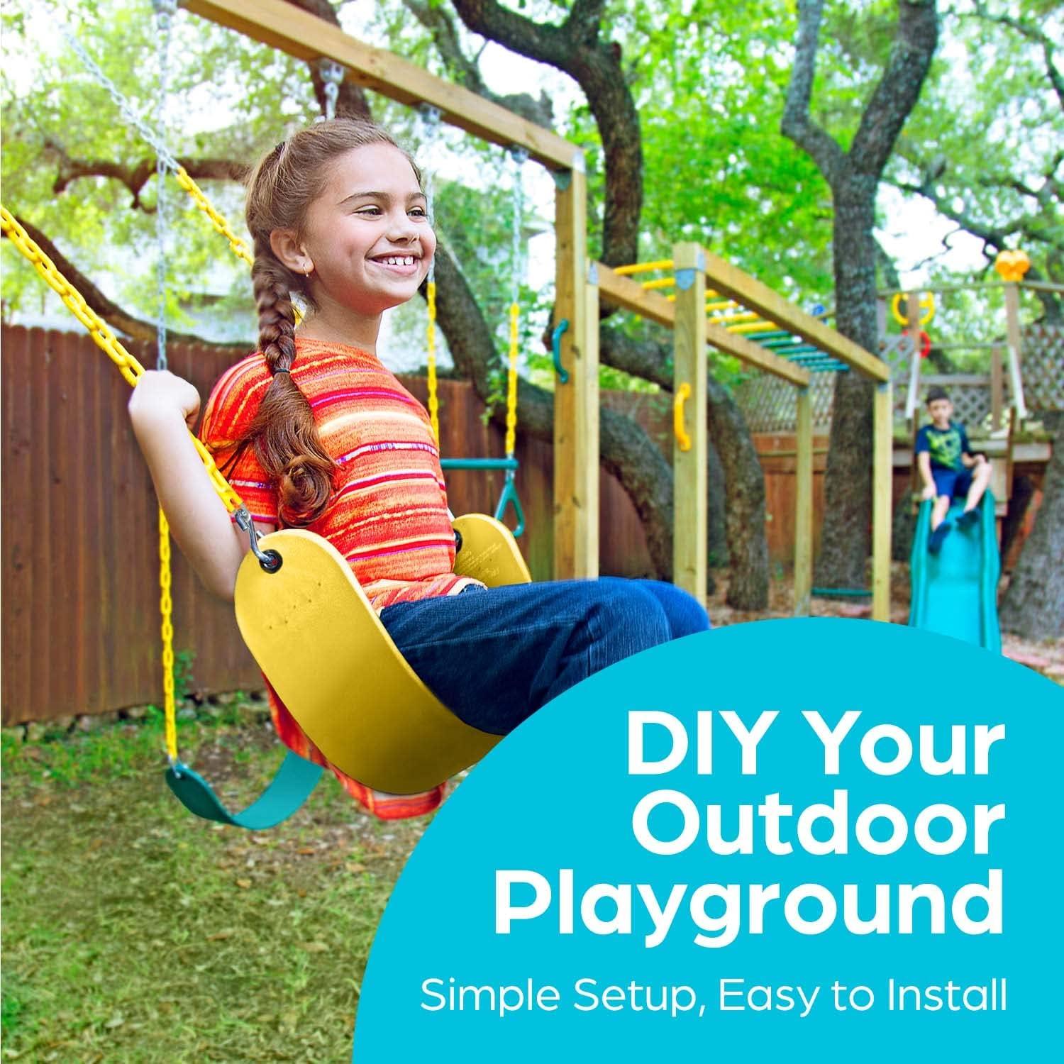 Barra de Trapecio Amarilla Juegos de Gimnasio de Selva Reino - 45.72 cm