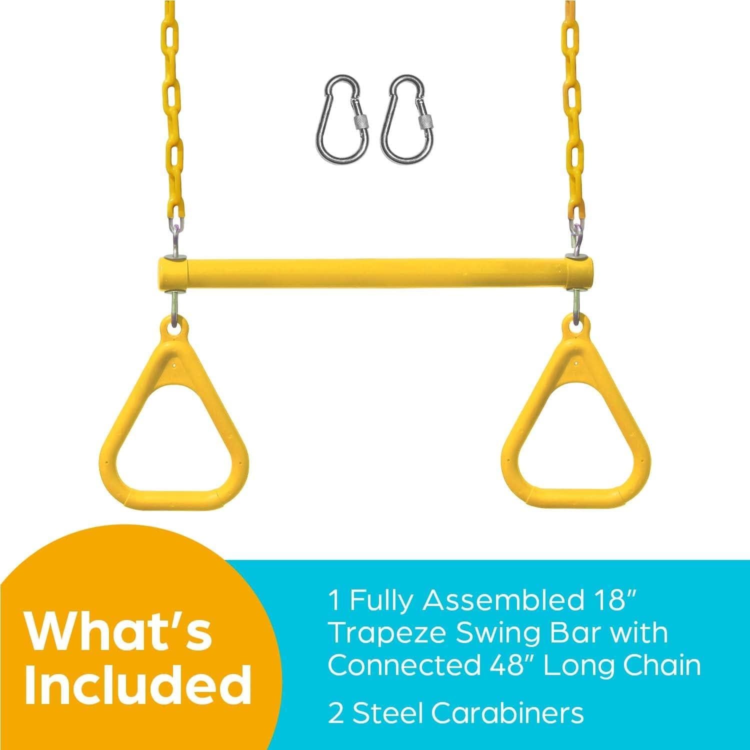 Barra de Trapecio Amarilla Juegos de Gimnasio de Selva Reino - 45.72 cm