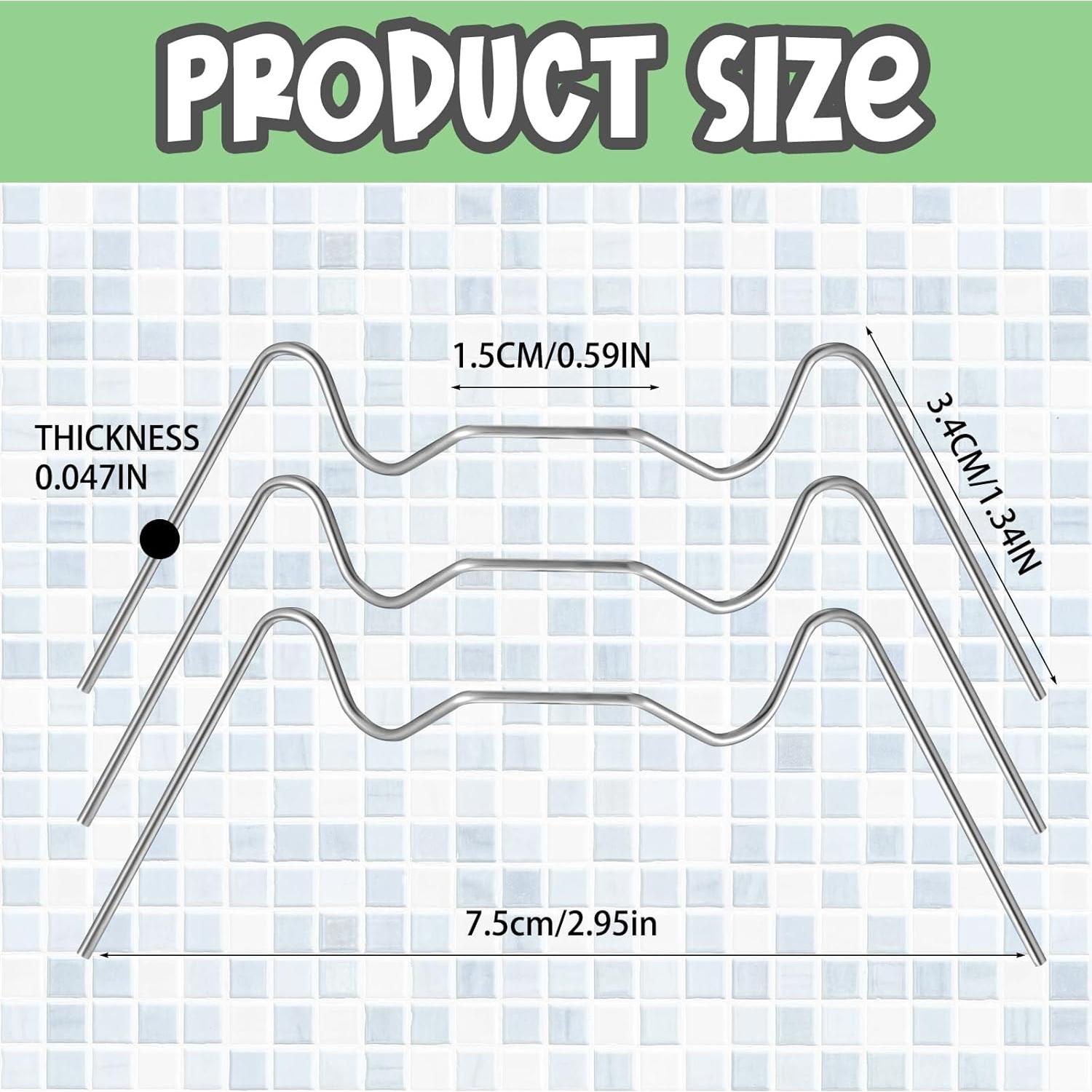 300 Clips de Acero Inoxidable Tipo W para Invernadero Yaocom