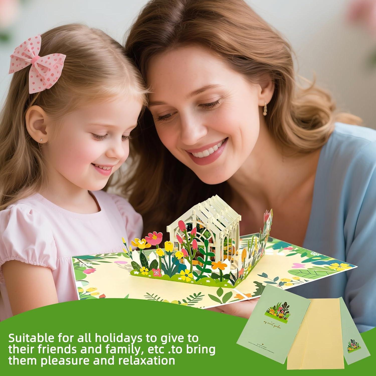 Tarjeta Pop Up Jardín 3D GameGalaxy - Cumpleaños, Aniversario