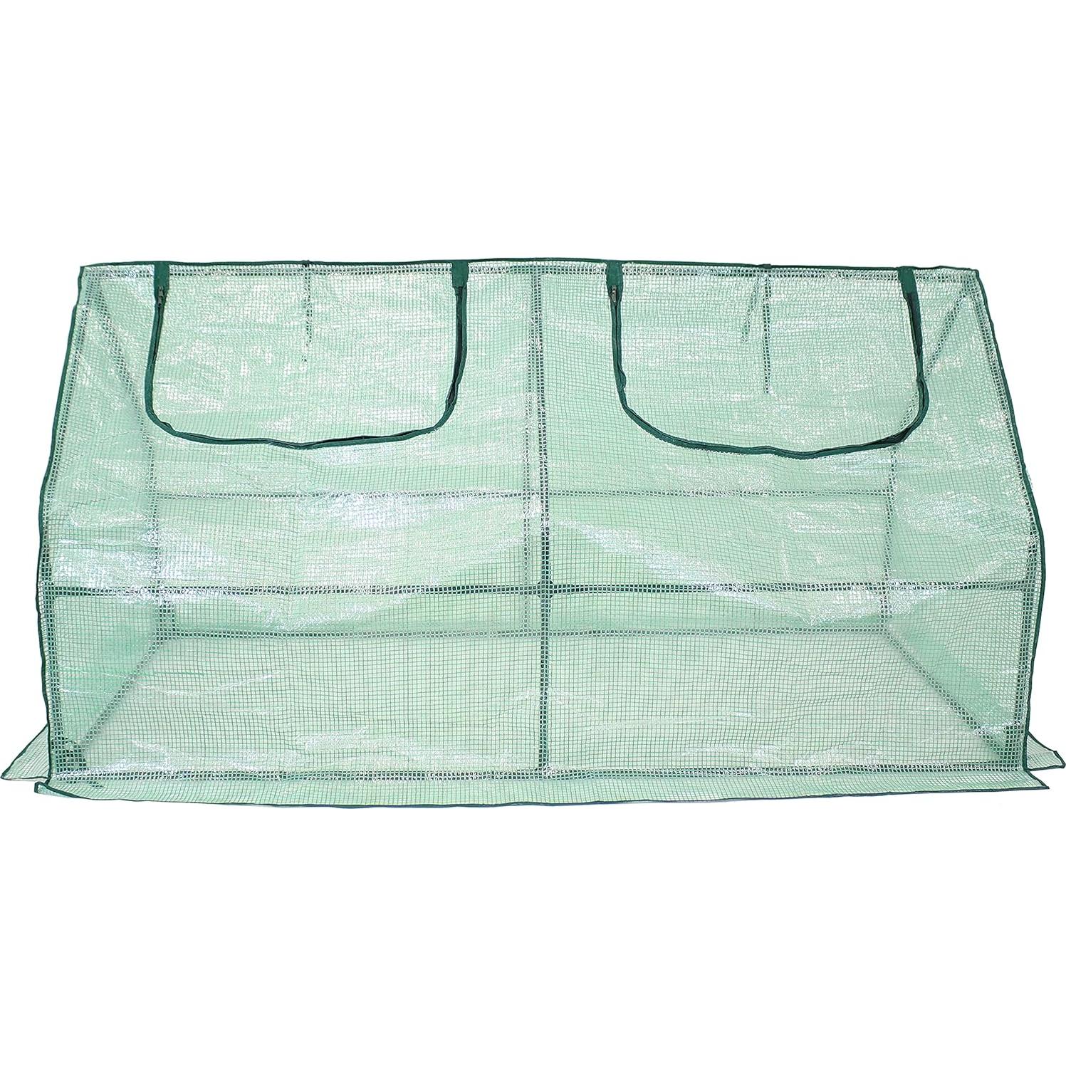 Invernadero Mini Cloche Portátil Sunnydaze 180x89 cm 2 Puertas