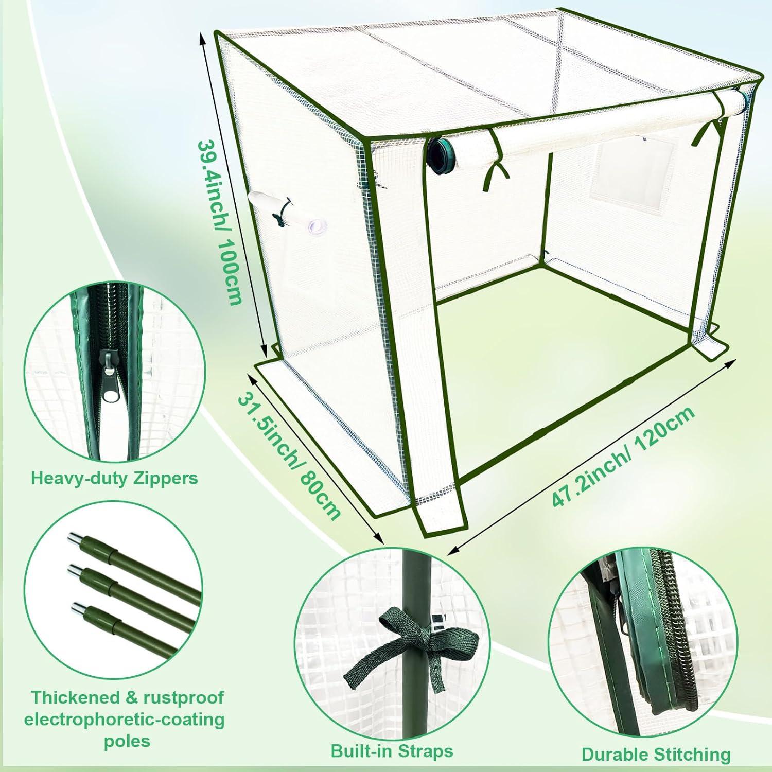 Invernadero Portátil Molicoci 120x80x120 cm Impermeable UV