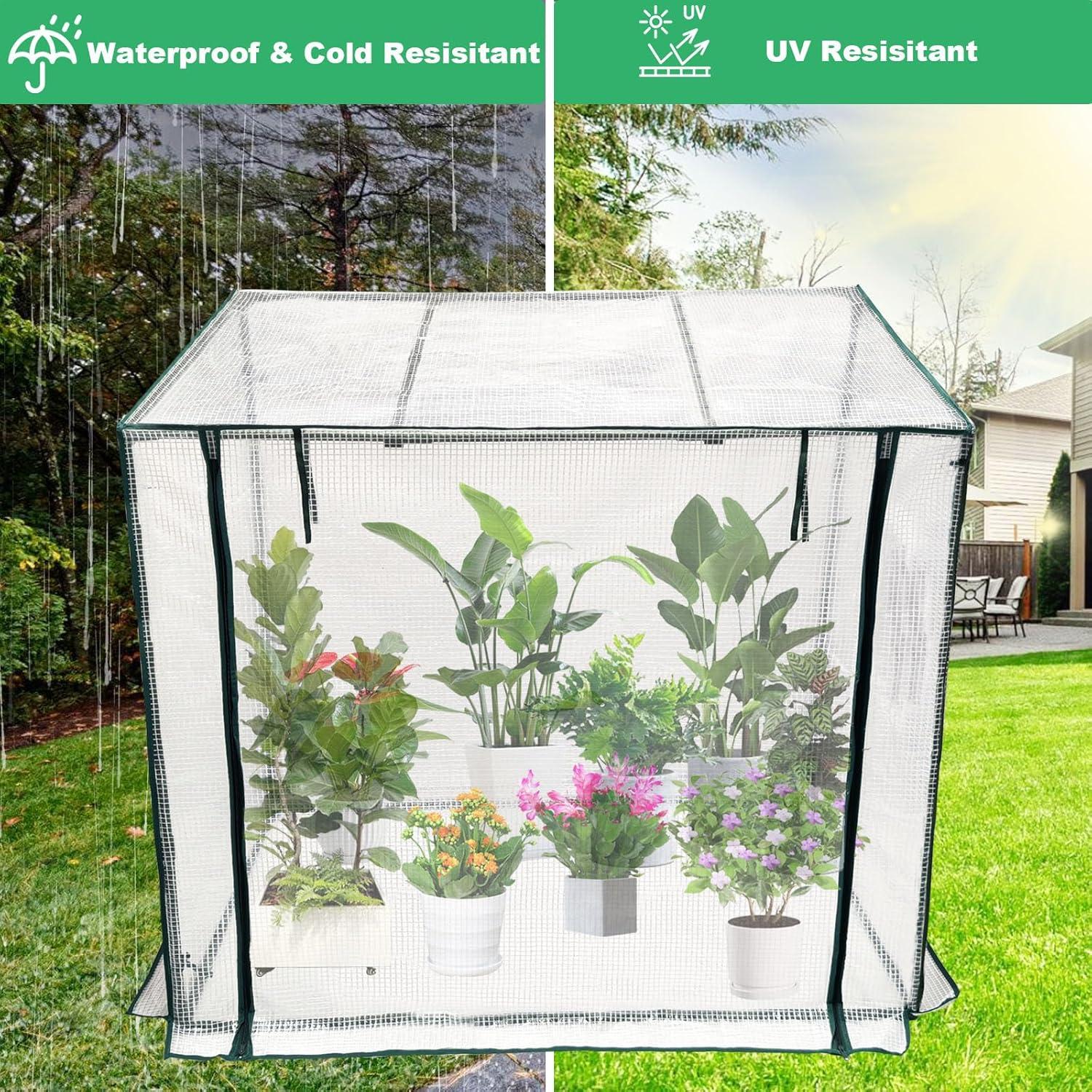 Invernadero Portátil Molicoci 120x80x120 cm Impermeable UV