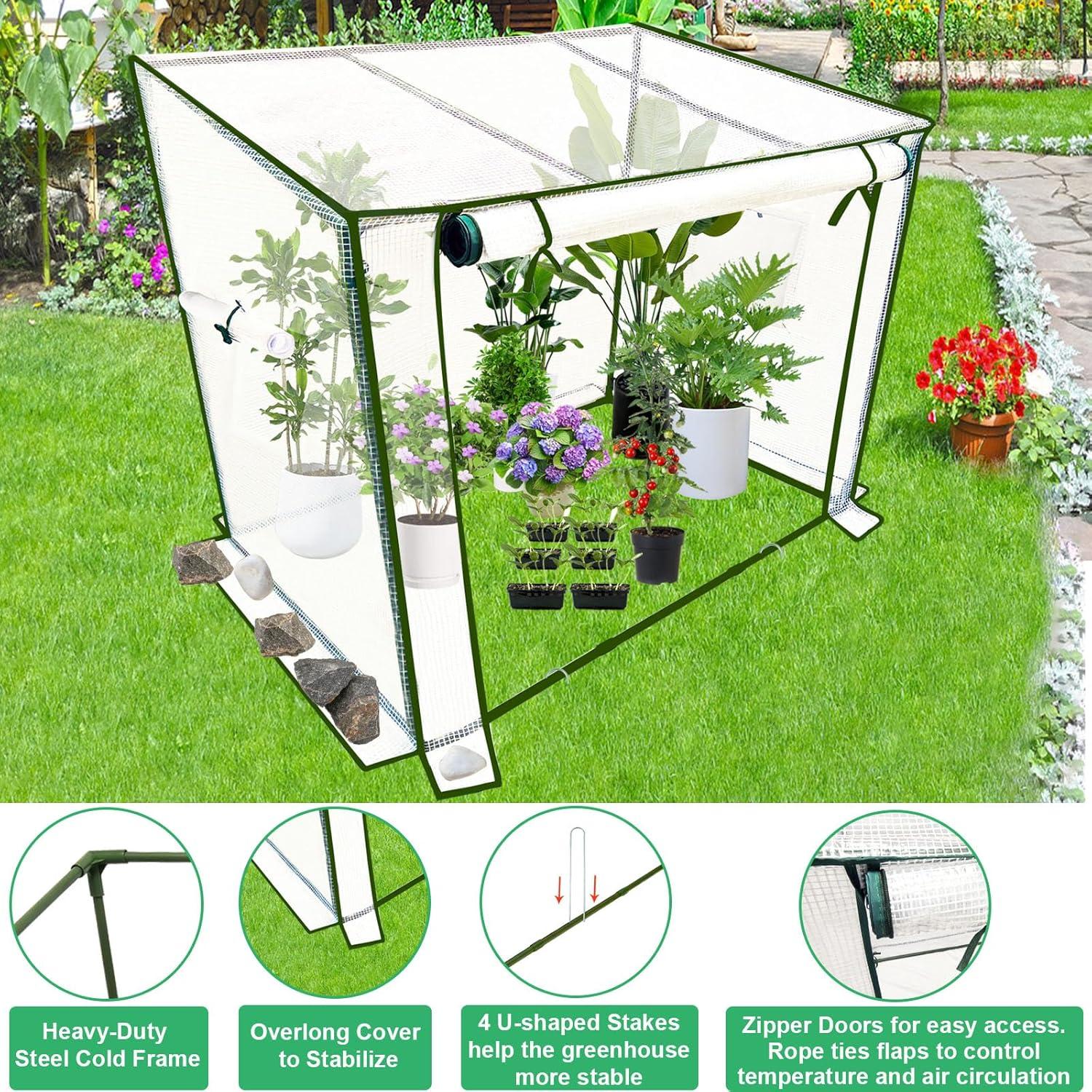 Invernadero Portátil Molicoci 120x80x120 cm Impermeable UV