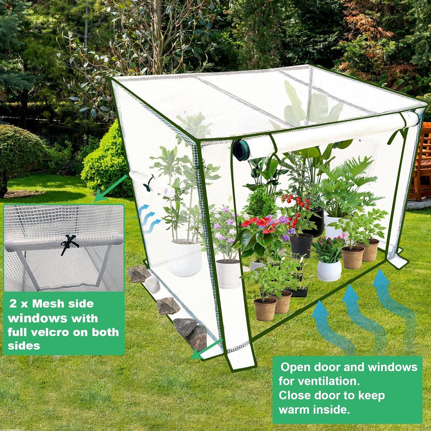 Invernadero Portátil Molicoci 120x80x120 cm Impermeable UV