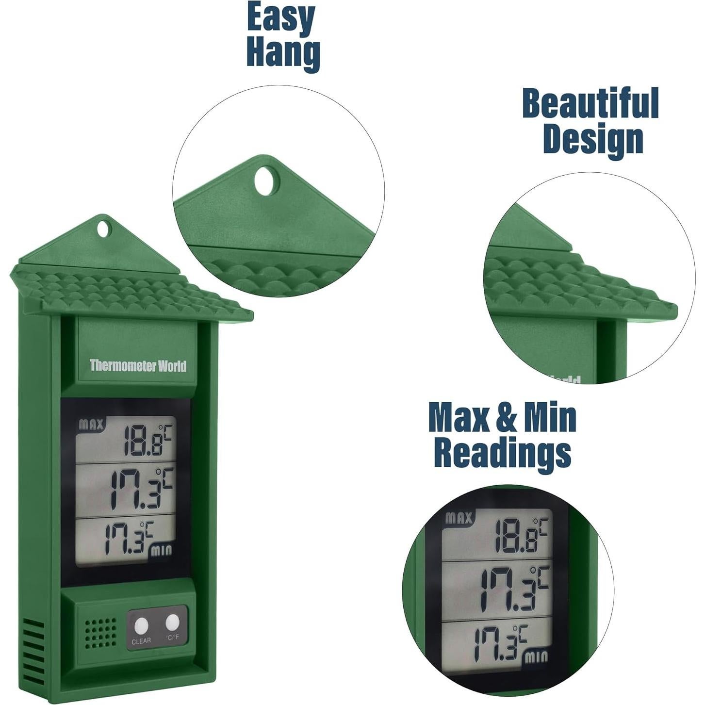 Termómetro Digital Mínimo Máximo Thermometer World - Invernadero