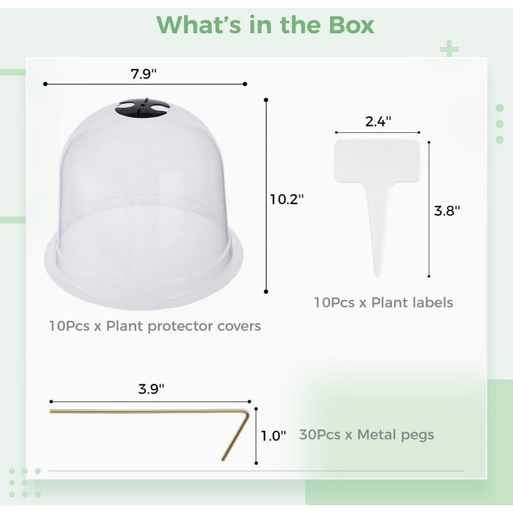 Homaisson 10PCS Protectores de Plantas Reutilizables con Ventilación