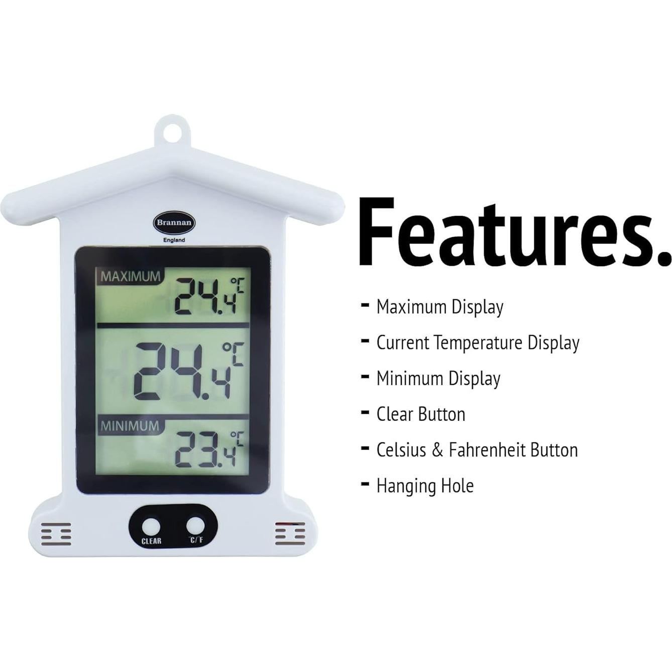 Termómetro Digital Impermeable Brannan 12/432 - Máximo Mínimo