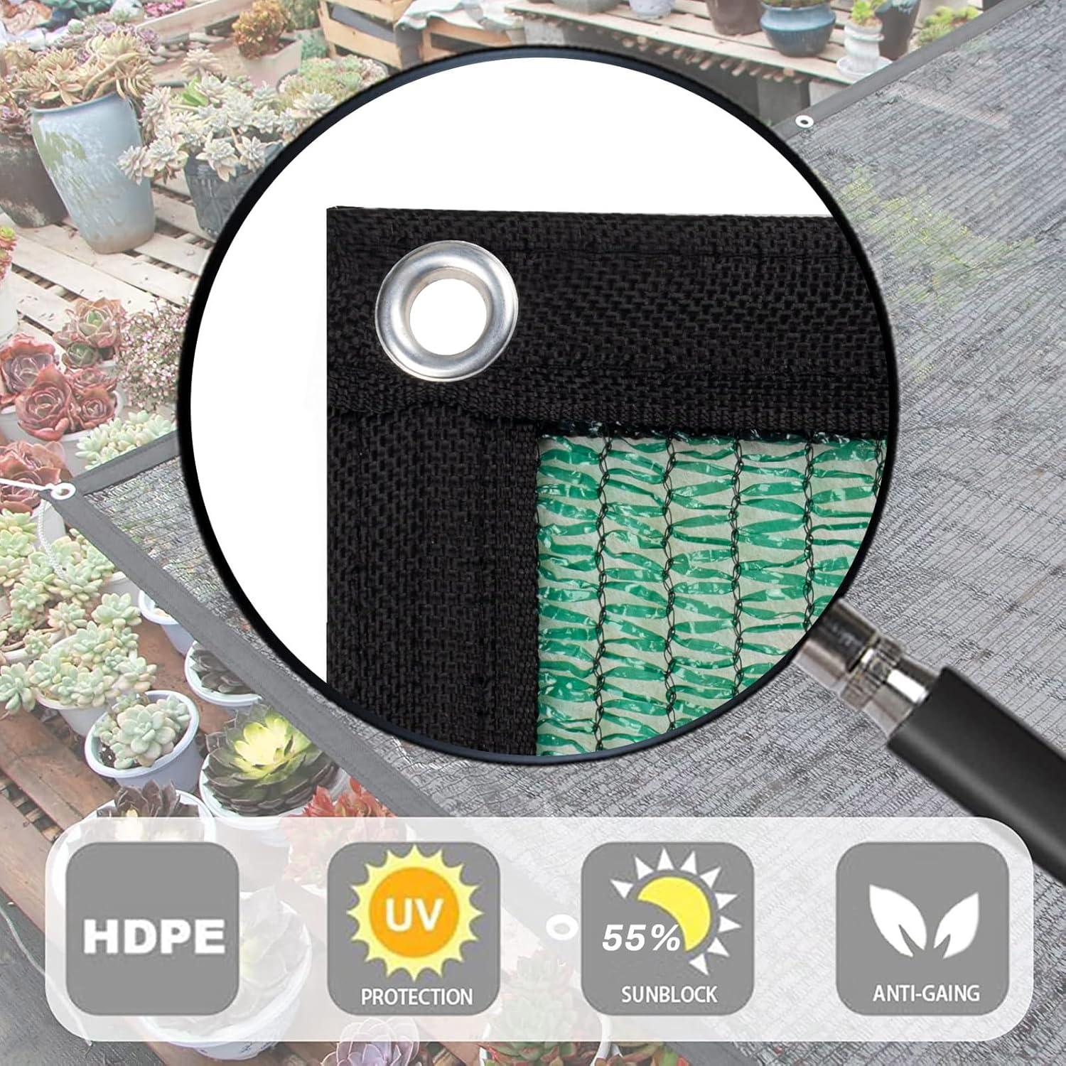 Red de Sombra 55% Historial de Amor 2x3m Verde para Jardín