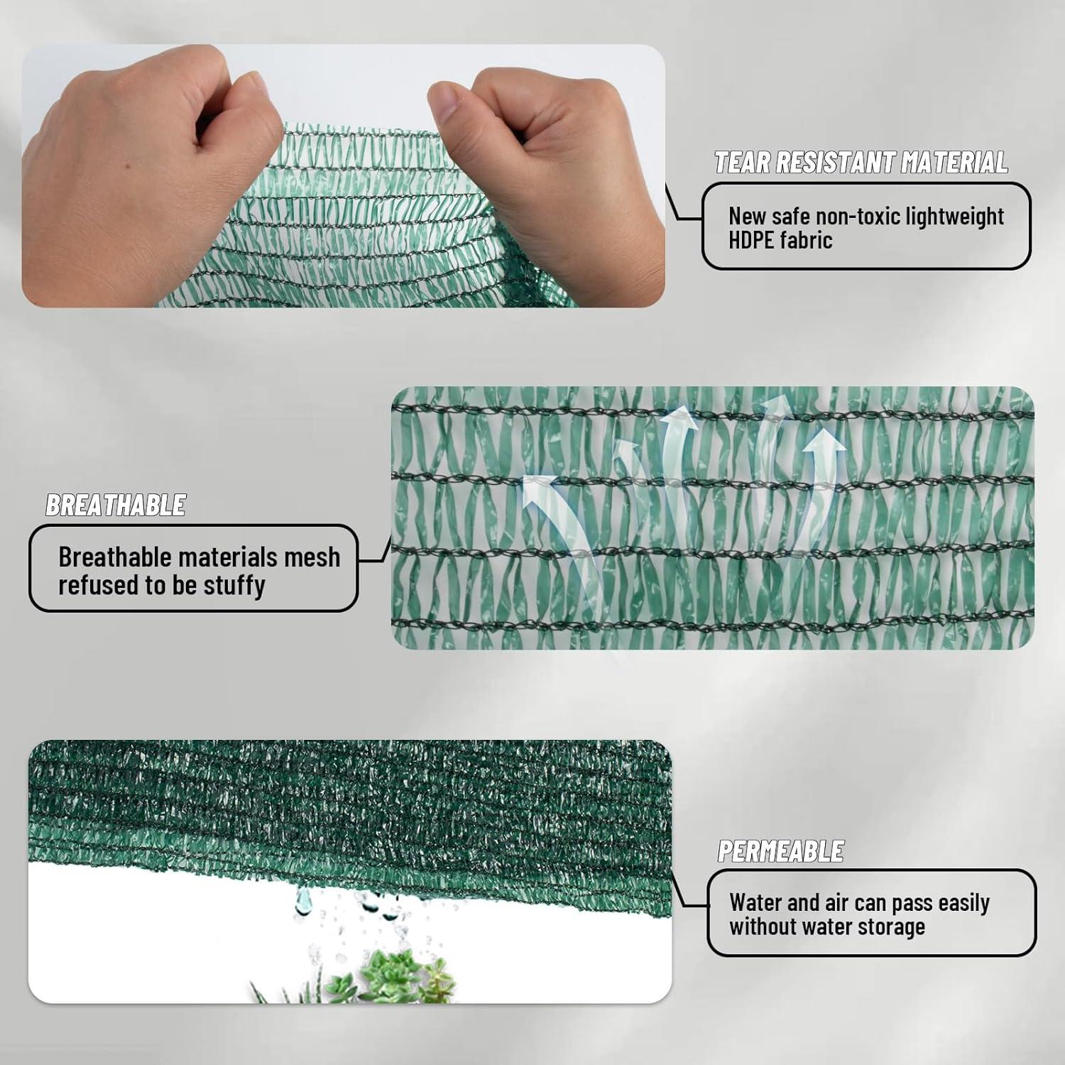 Red de Sombra 55% Historial de Amor 2x3m Verde para Jardín