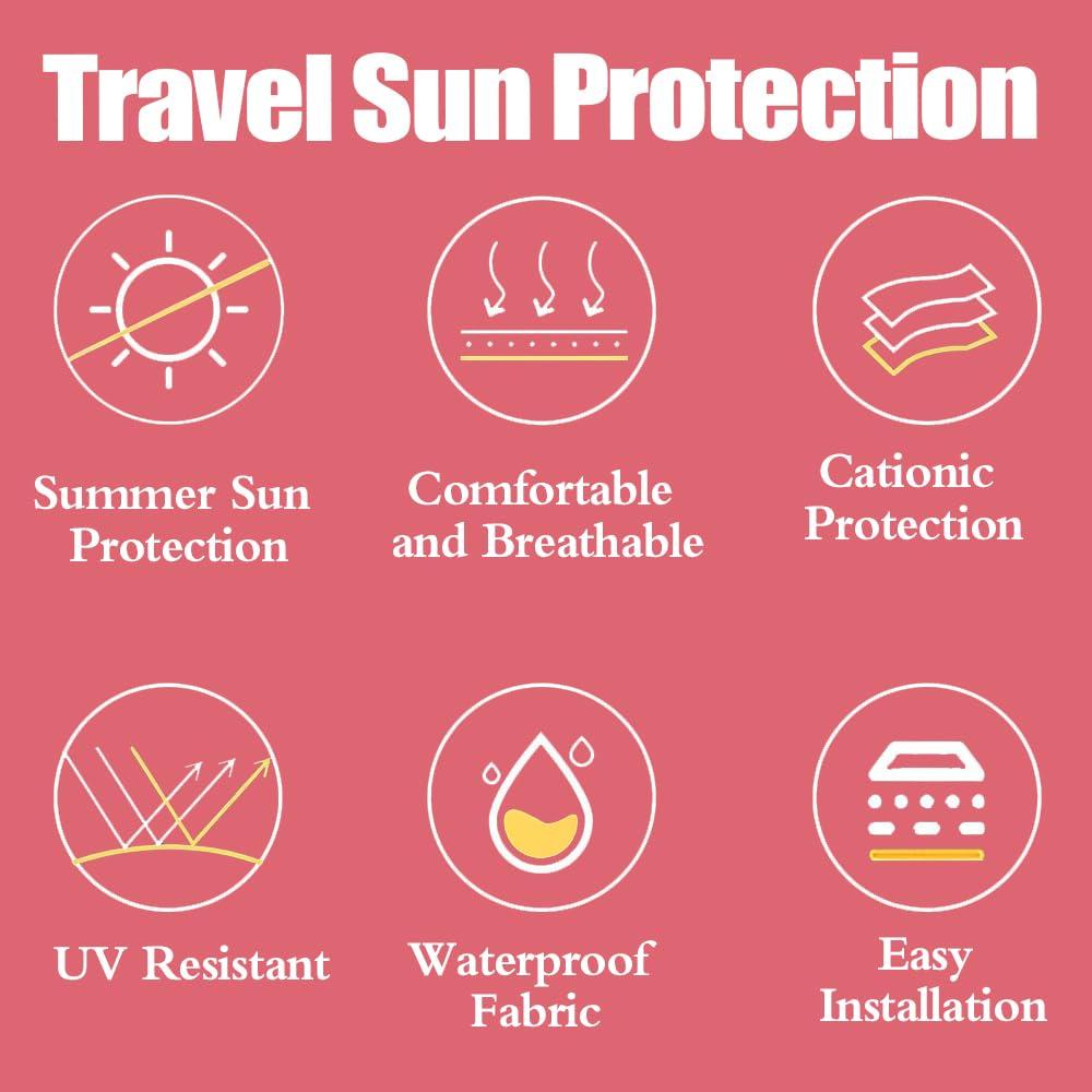 Sombra para Cochecito Universal Rojo - Protección UV y Lluvia