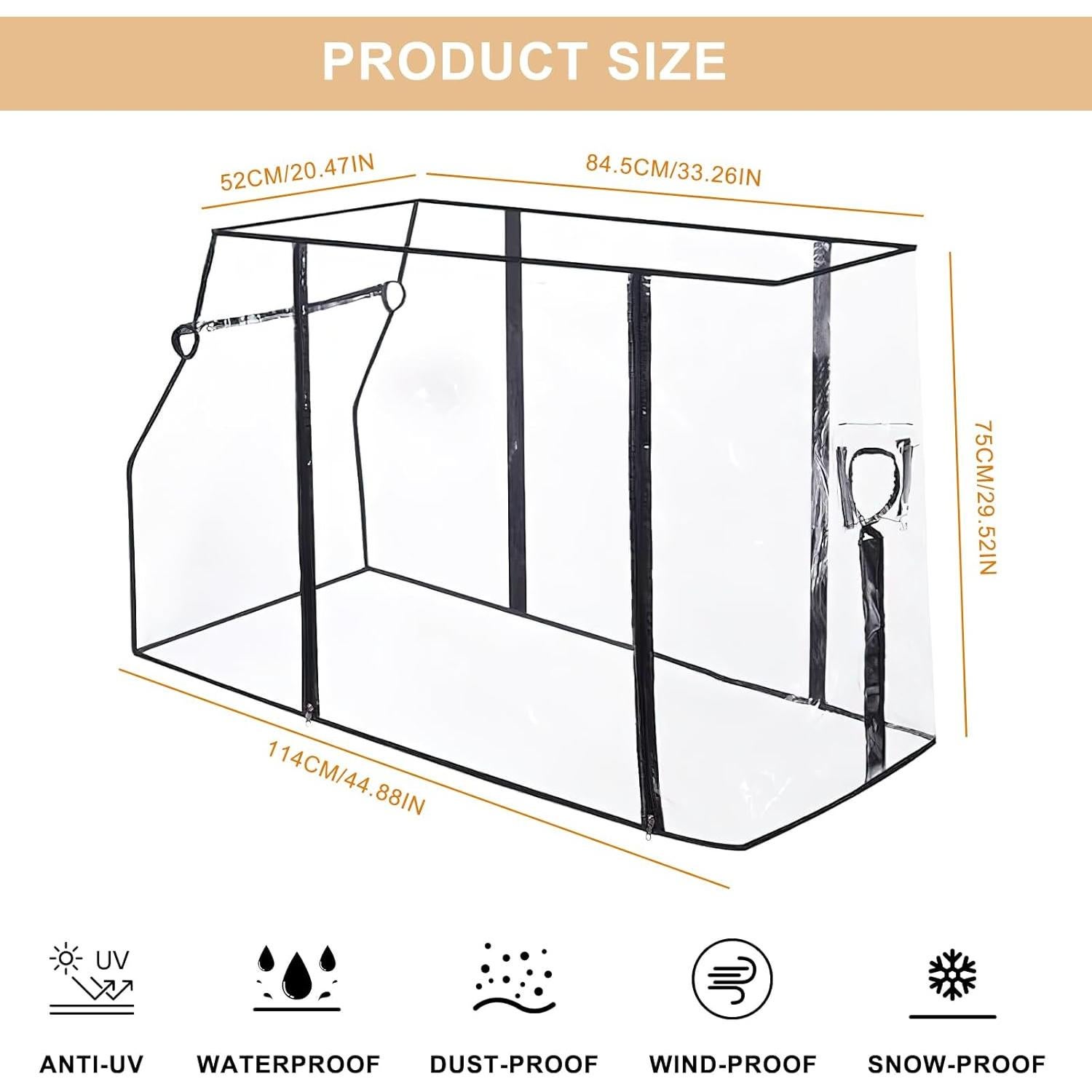 Cubierta de Lluvia EYUNSTAR para Carros Plegables 52cm x 84.5cm