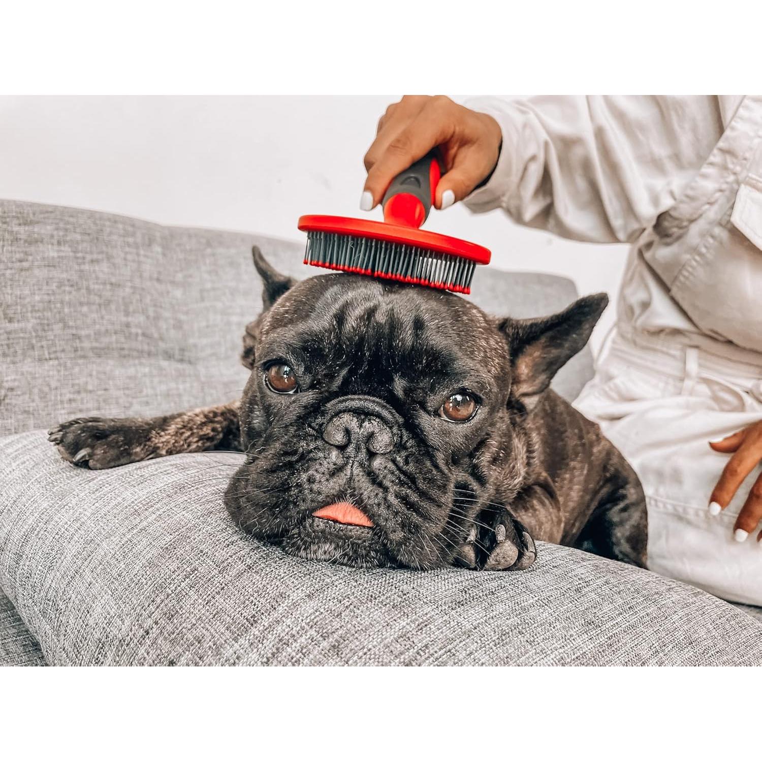 Cepillo Suave Redondo Tuff Pupper para Perros y Gatos 24.8x12.9cm