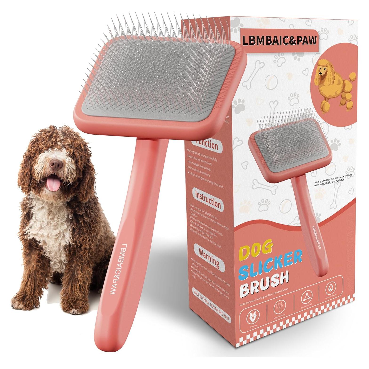 Cepillo Slicker para Perros LBMBAIC&PAW - Grande, 25 mm, Pelo Largo