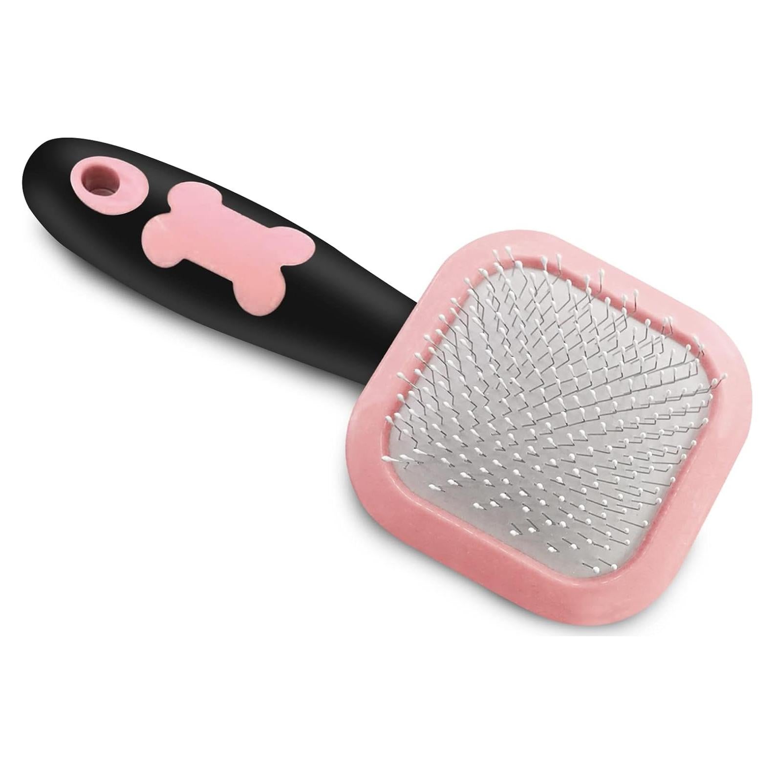 Cepillo Slicker para Perros y Gatos PETPAWJOY - Rosa 15.8x6 cm