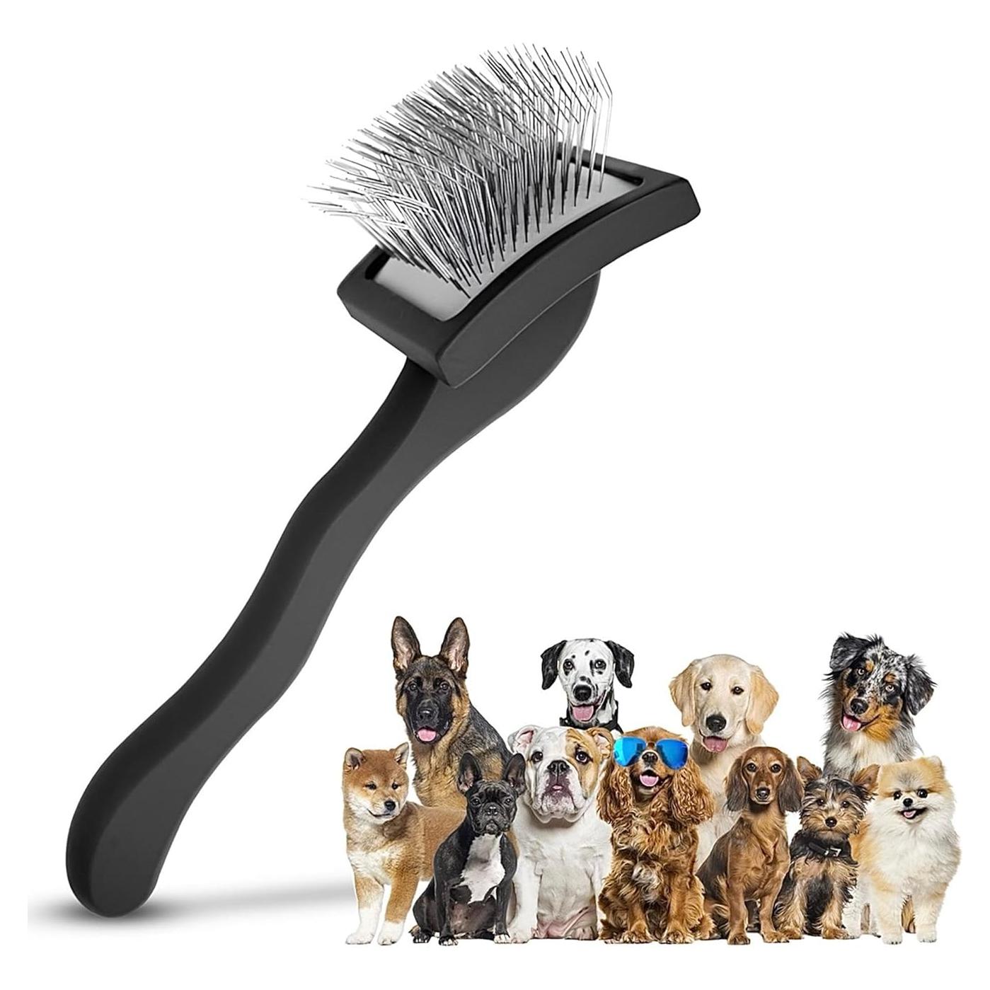 Cepillo Slicker Grande PawsltlveShine para Perros de Pelo Largo