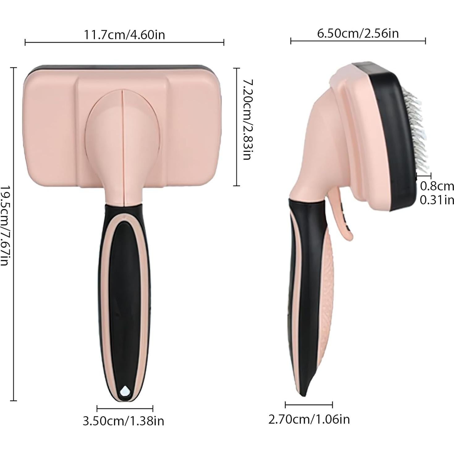 Cepillo Acicalador Autolimpiante ESYAMIPET para Perros y Gatos - Rosa