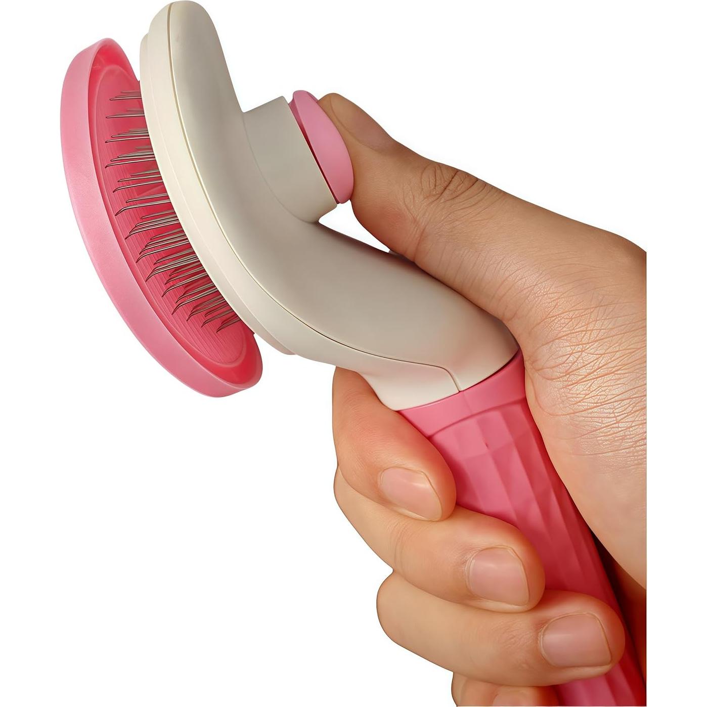 Cepillo Autolimpiante para Gatos PanSukided Rosa 19.6x10.4cm