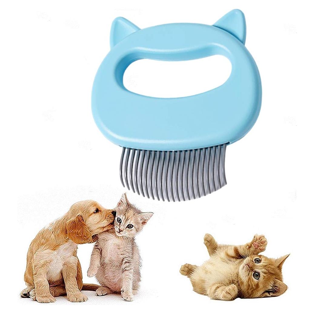 Peine para Gato Ameliade 2-en-1 Azul - Masaje y Deshedding
