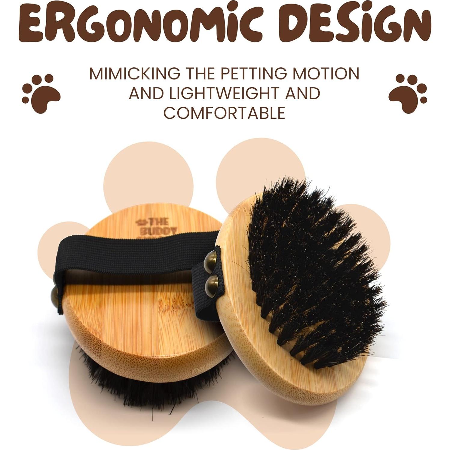 Cepillo de Palma Ovalado Buddy para Perros y Gatos - Cerdas Suaves