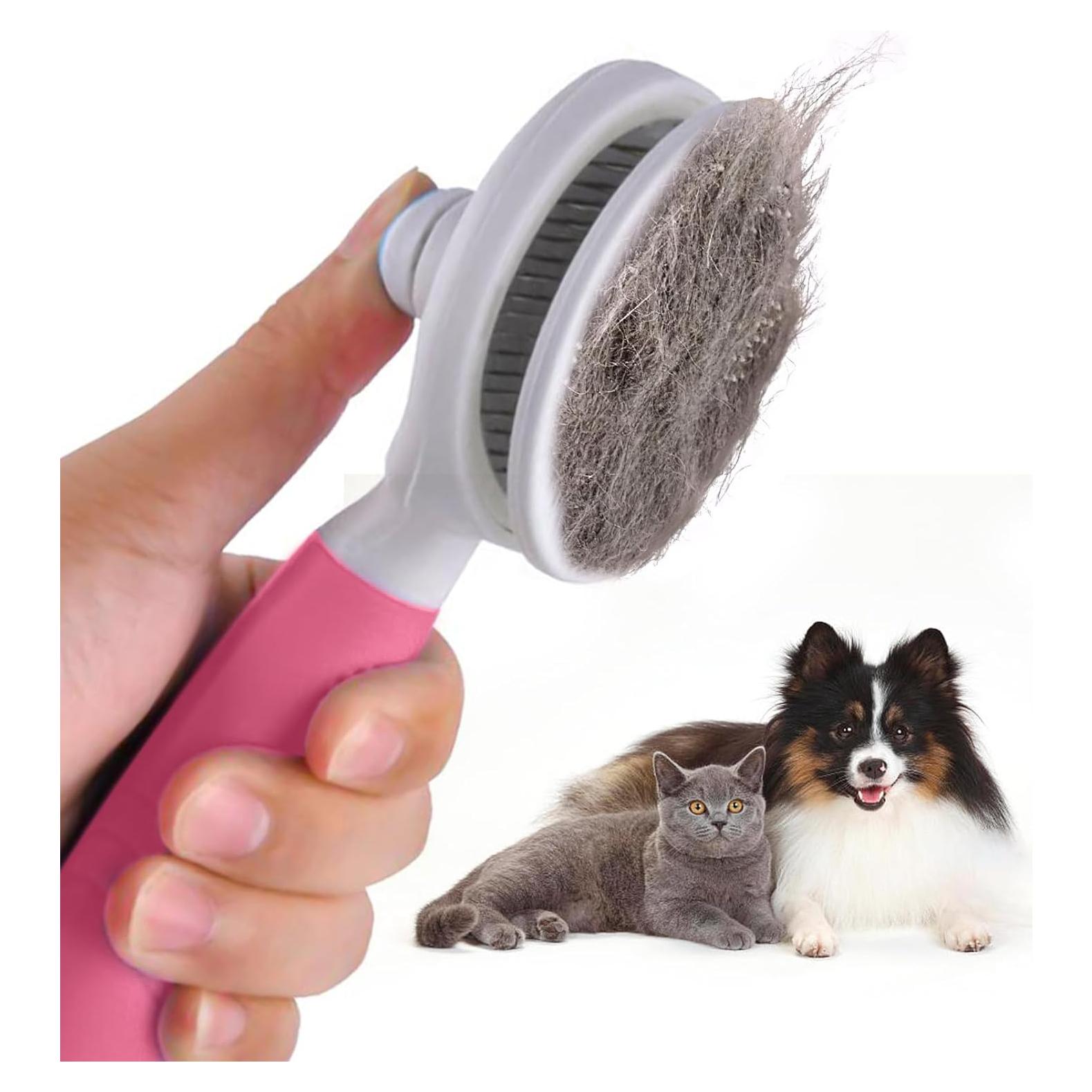 Cepillo de Aseo Autolimpiante para Perros y Gatos Genérico