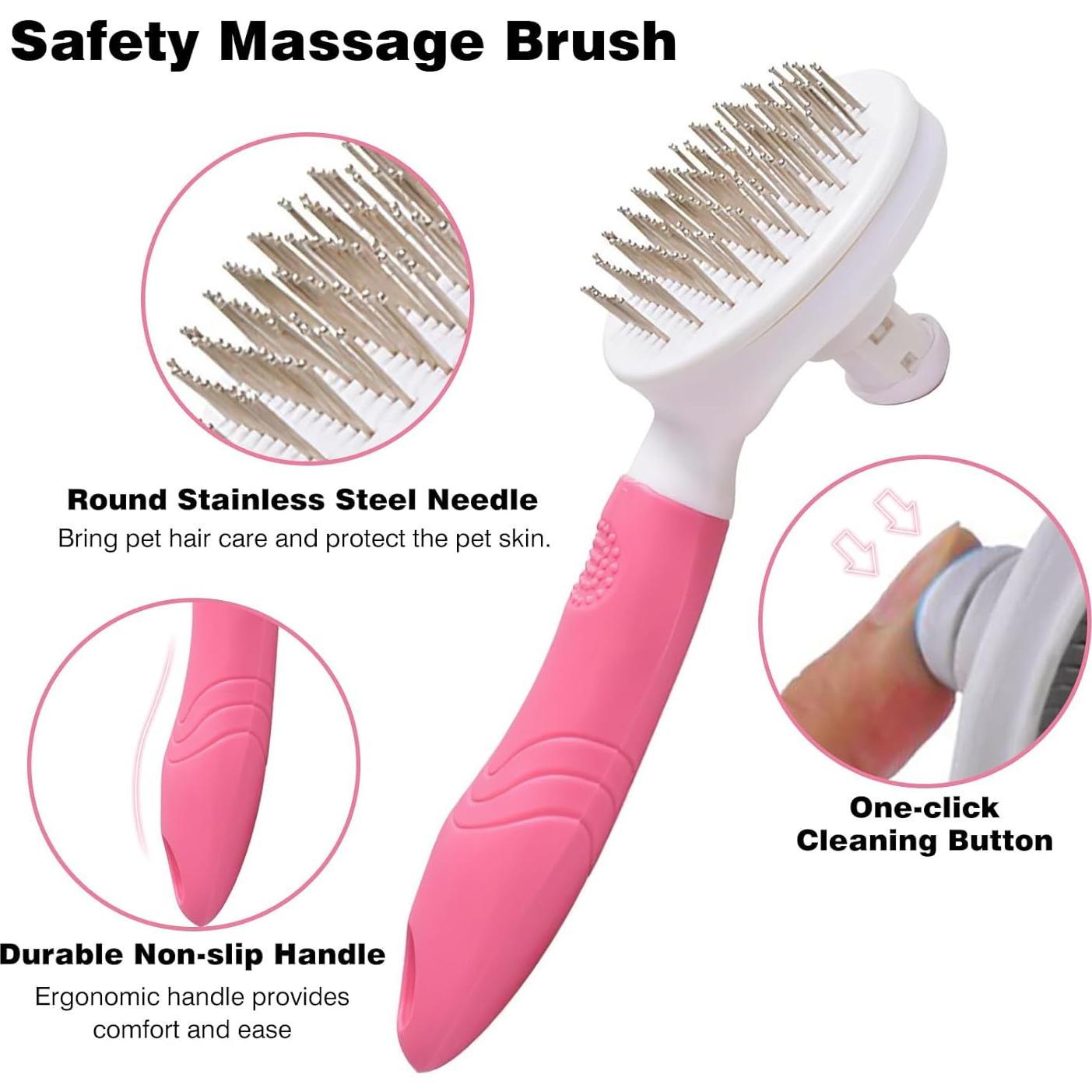 Cepillo de Aseo Autolimpiante para Perros y Gatos Genérico