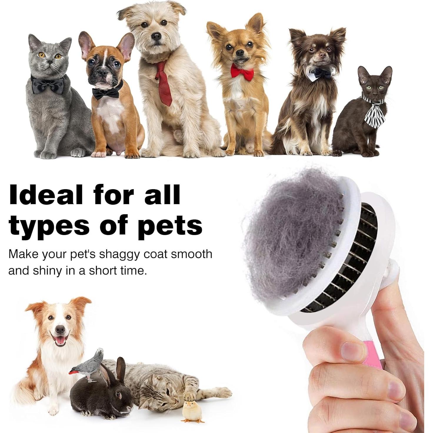 Cepillo de Aseo Autolimpiante para Perros y Gatos Genérico