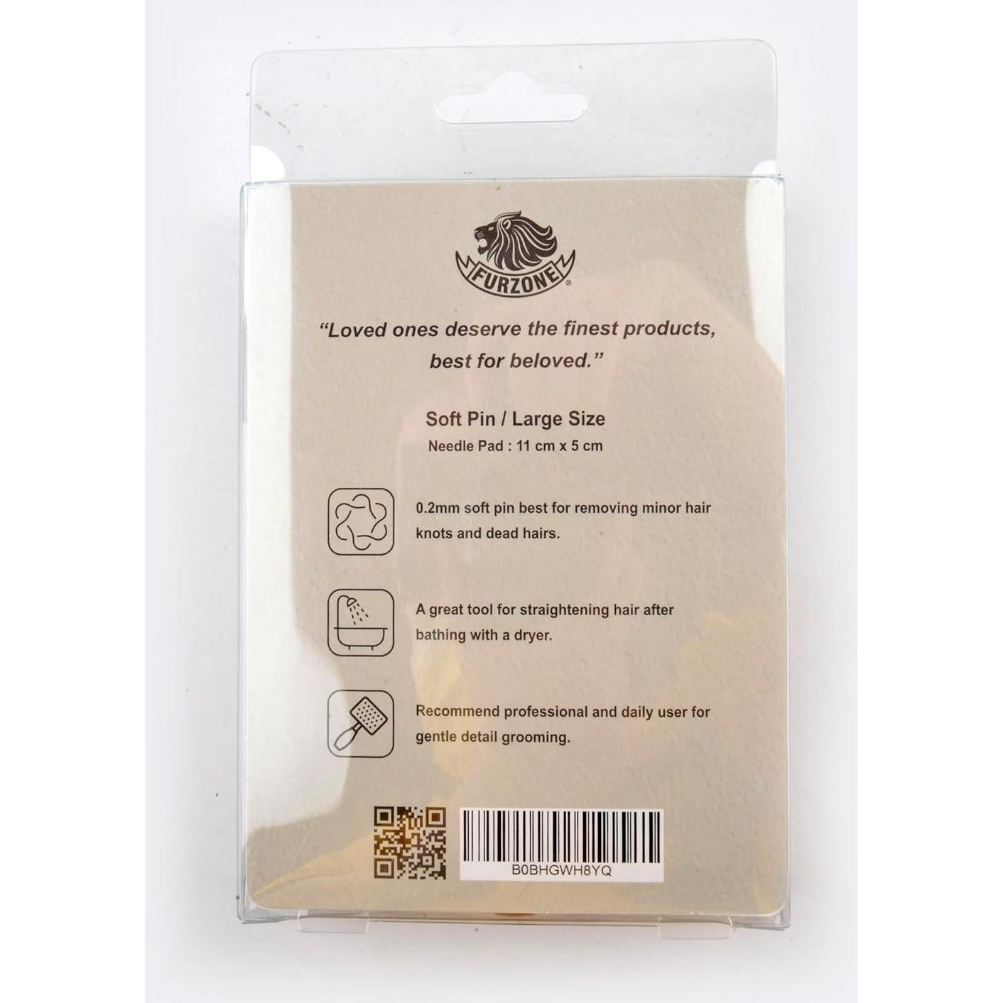 Cepillo Slicker Furzone de Madera L - Acero Inoxidable para Perros