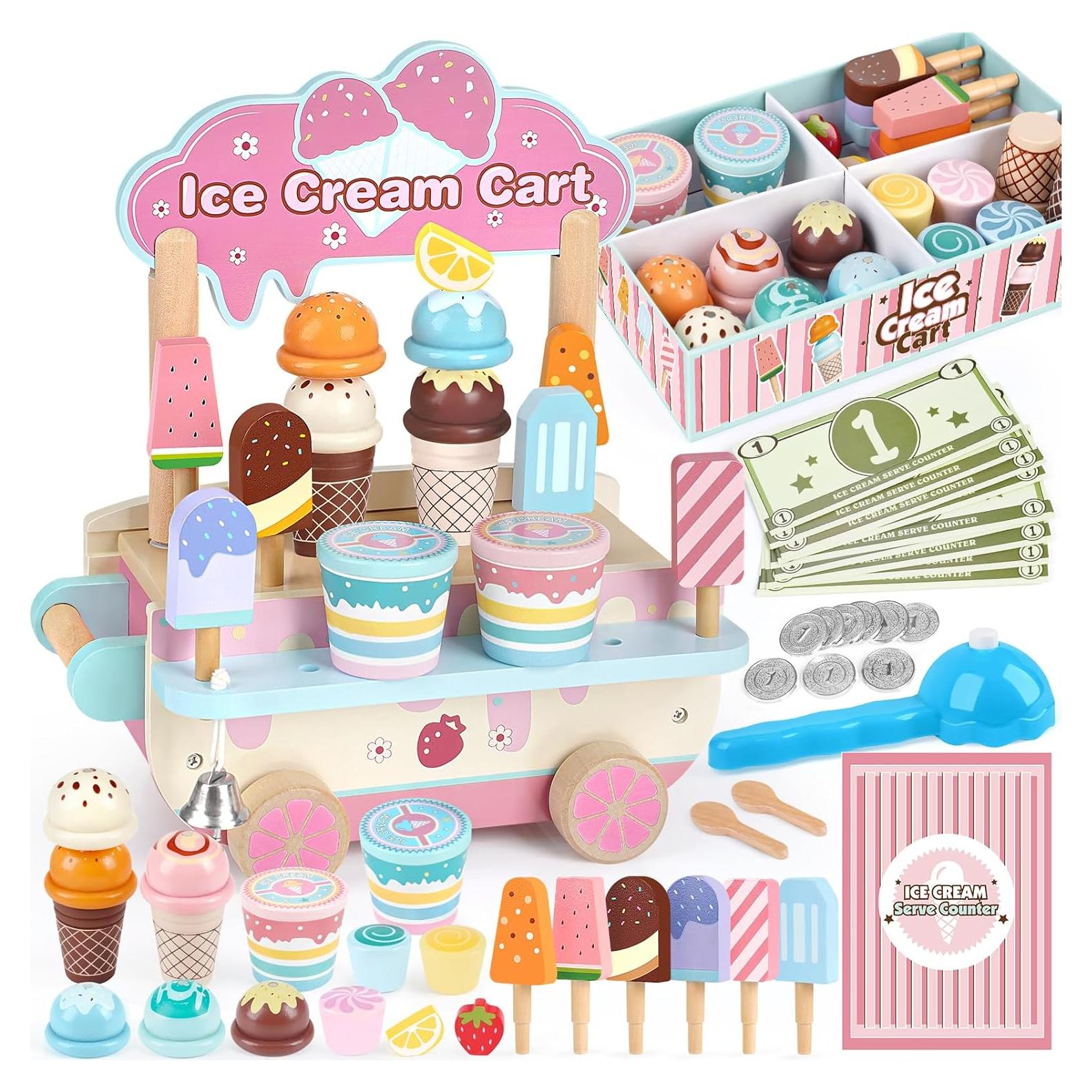 Juguete de helado de madera Dreamon 48 PCS para niños 3-6 años