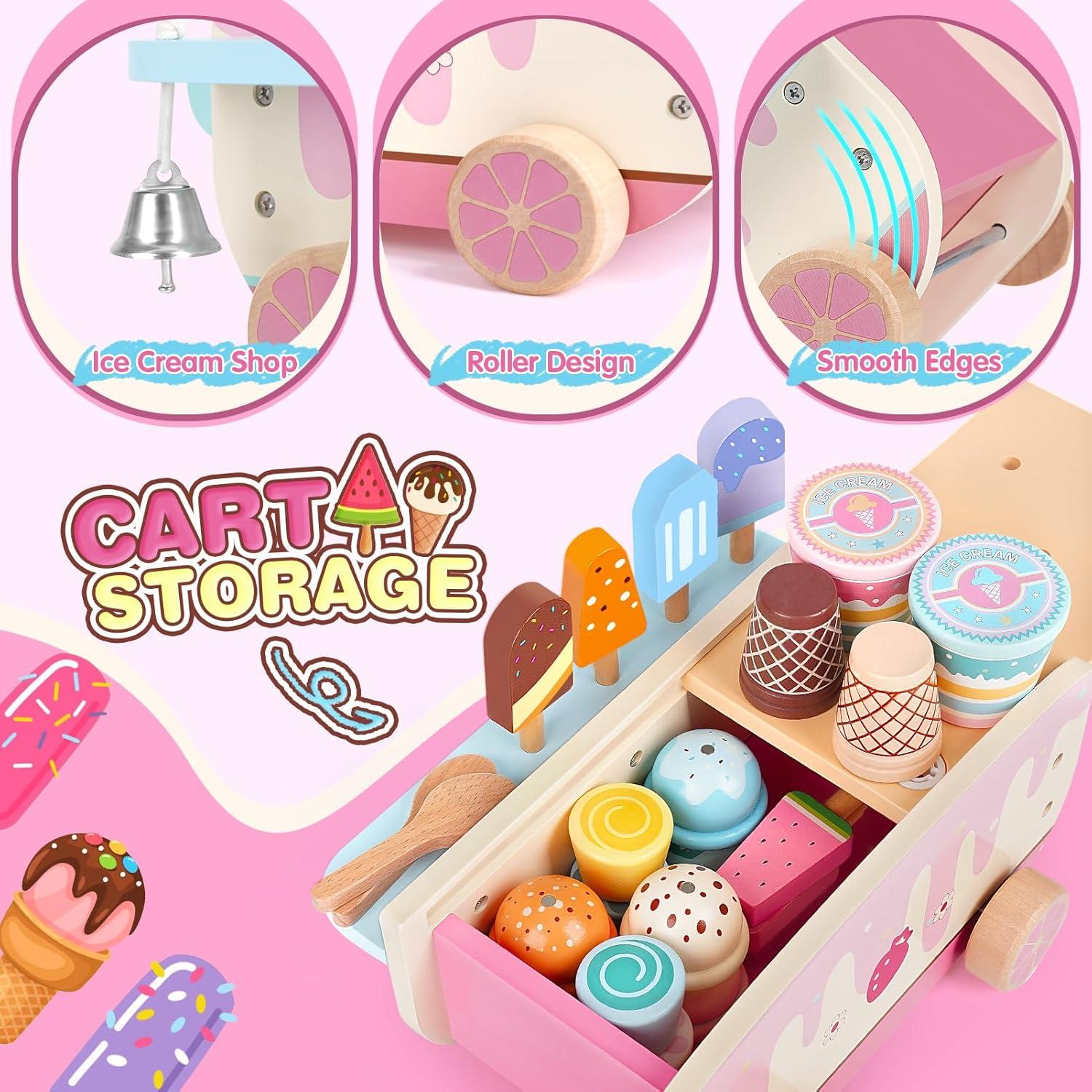 Juguete de helado de madera Dreamon 48 PCS para niños 3-6 años