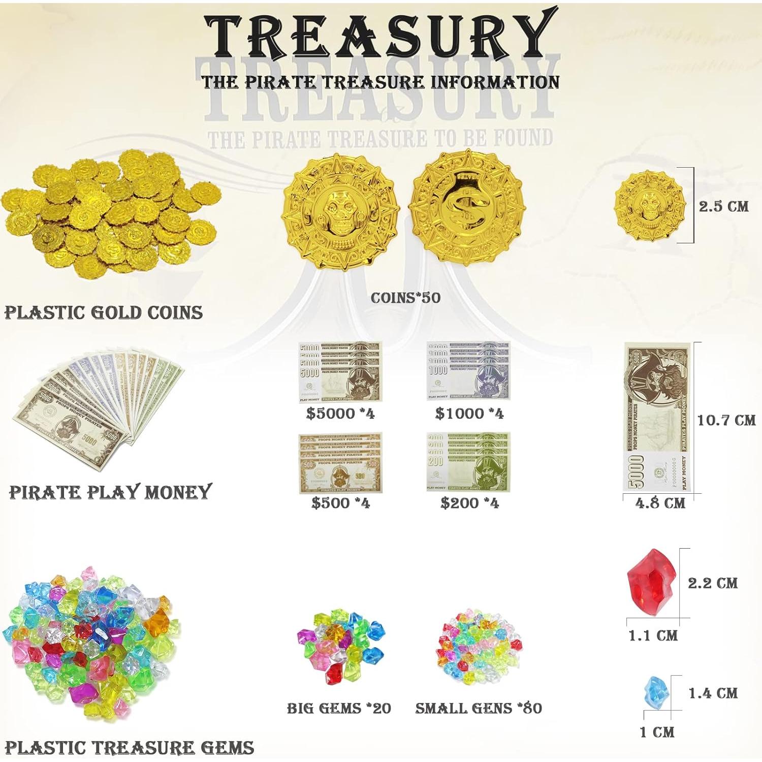 Conjunto de Juguetes Cofre del Tesoro Pirata Dronside 182 Piezas