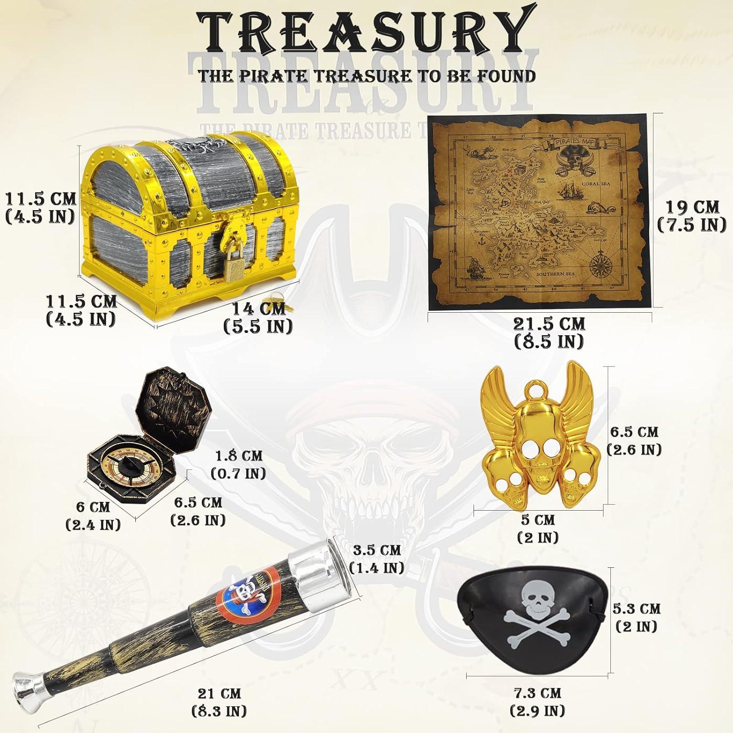 Conjunto de Juguetes Cofre del Tesoro Pirata Dronside 182 Piezas