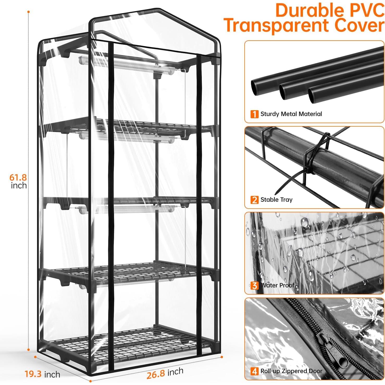 Invernadero Interior Bstrip 27.2x19.9x61.8 cm con Luz 20W