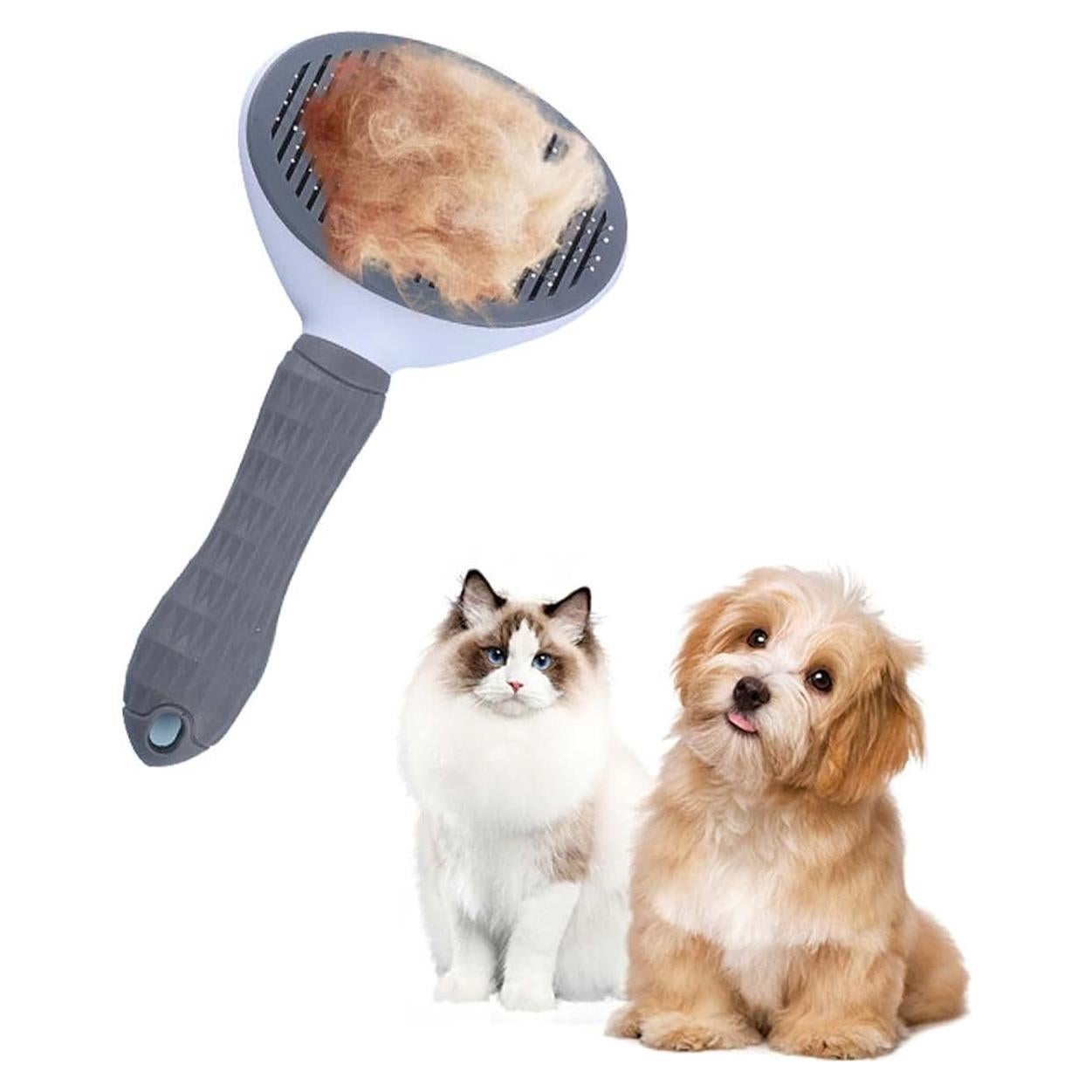 Cepillo Slicker Autolimpiante para Gato y Perro LRHINETAR