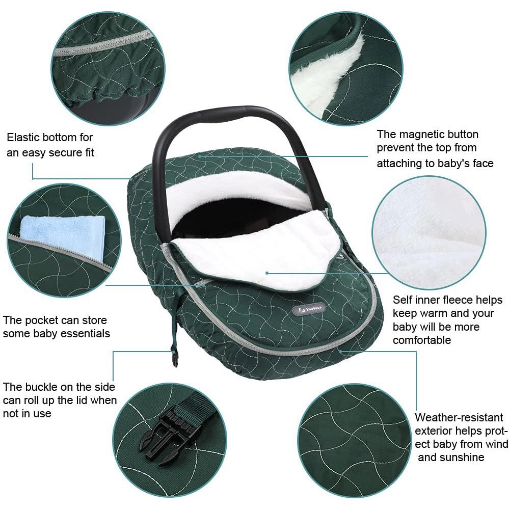 Bolsa de Saco para Cochecito de Bebé Yoofoss Verde Oscuro