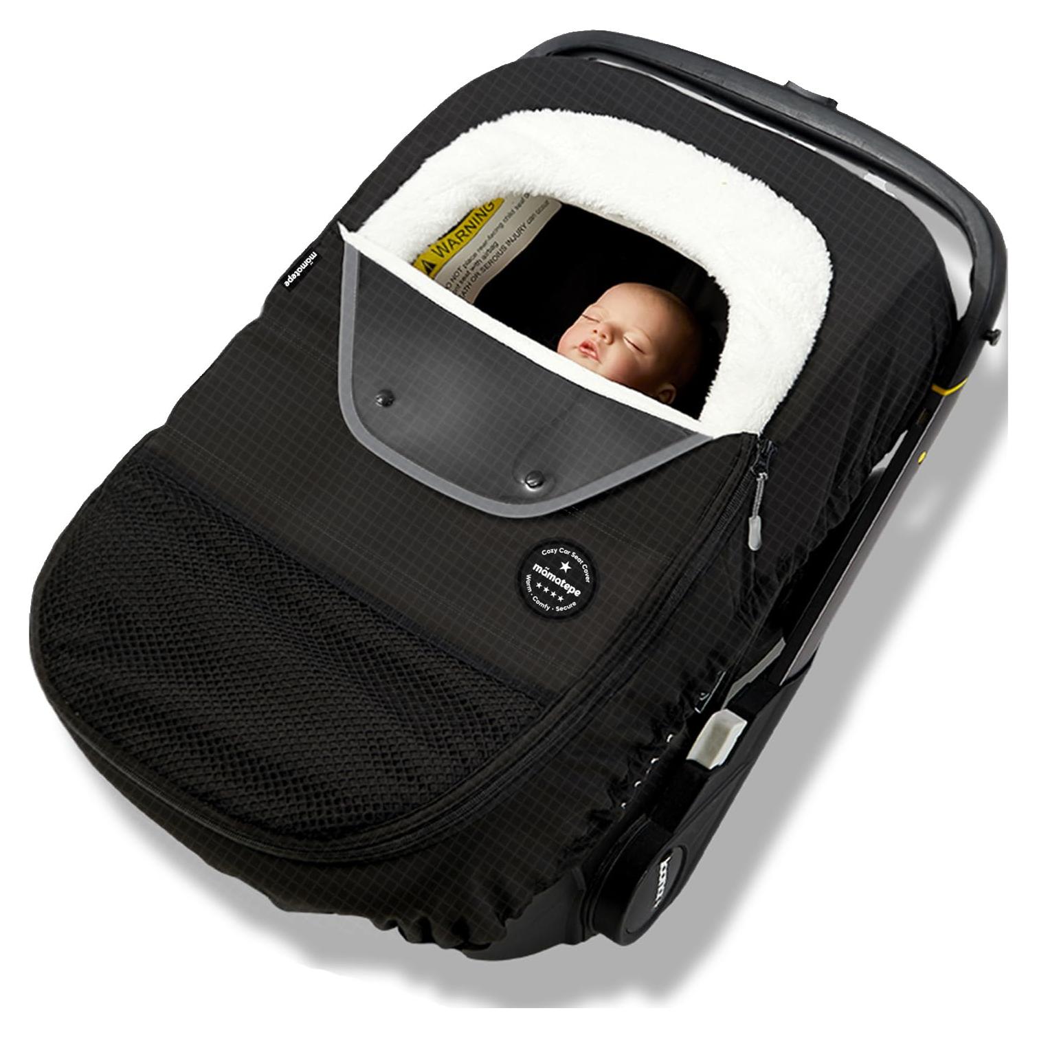 Cubierta para Asiento de Auto Bebé Mamatepe Winter, Negro