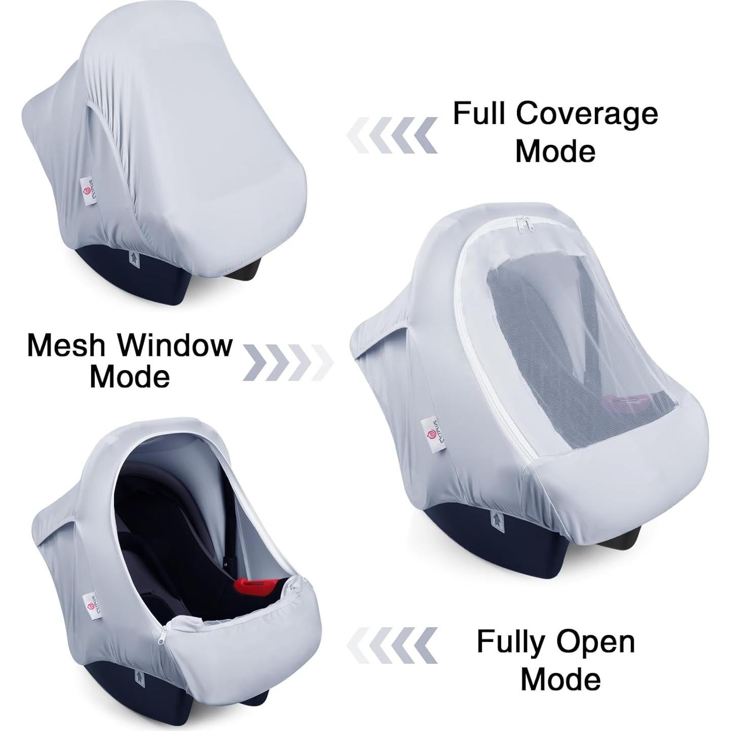 Funda para Asiento de Coche Metplus Gris 2-en-1 para Bebé