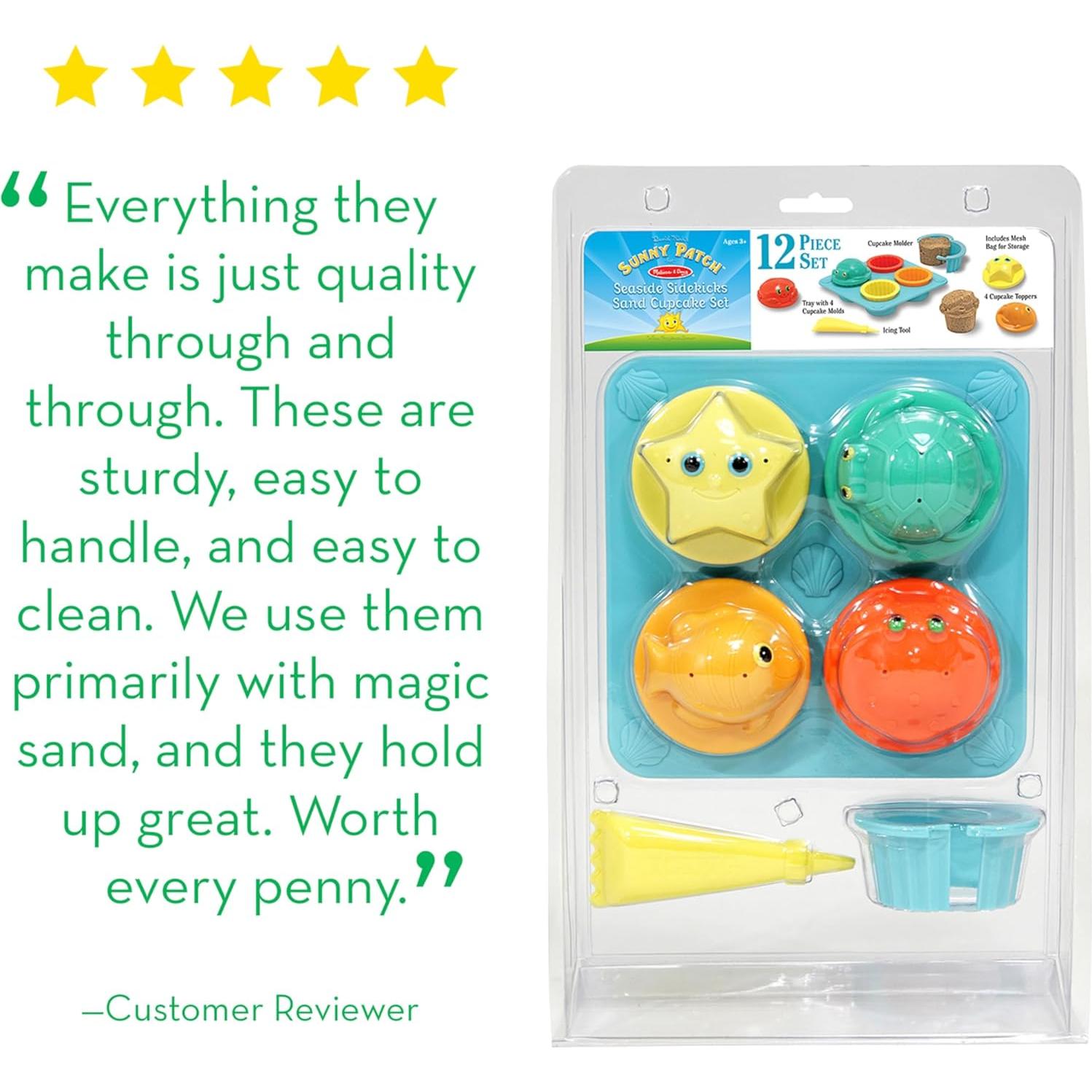 Set de Moldear Arena Cupcake Melissa & Doug 12 Piezas