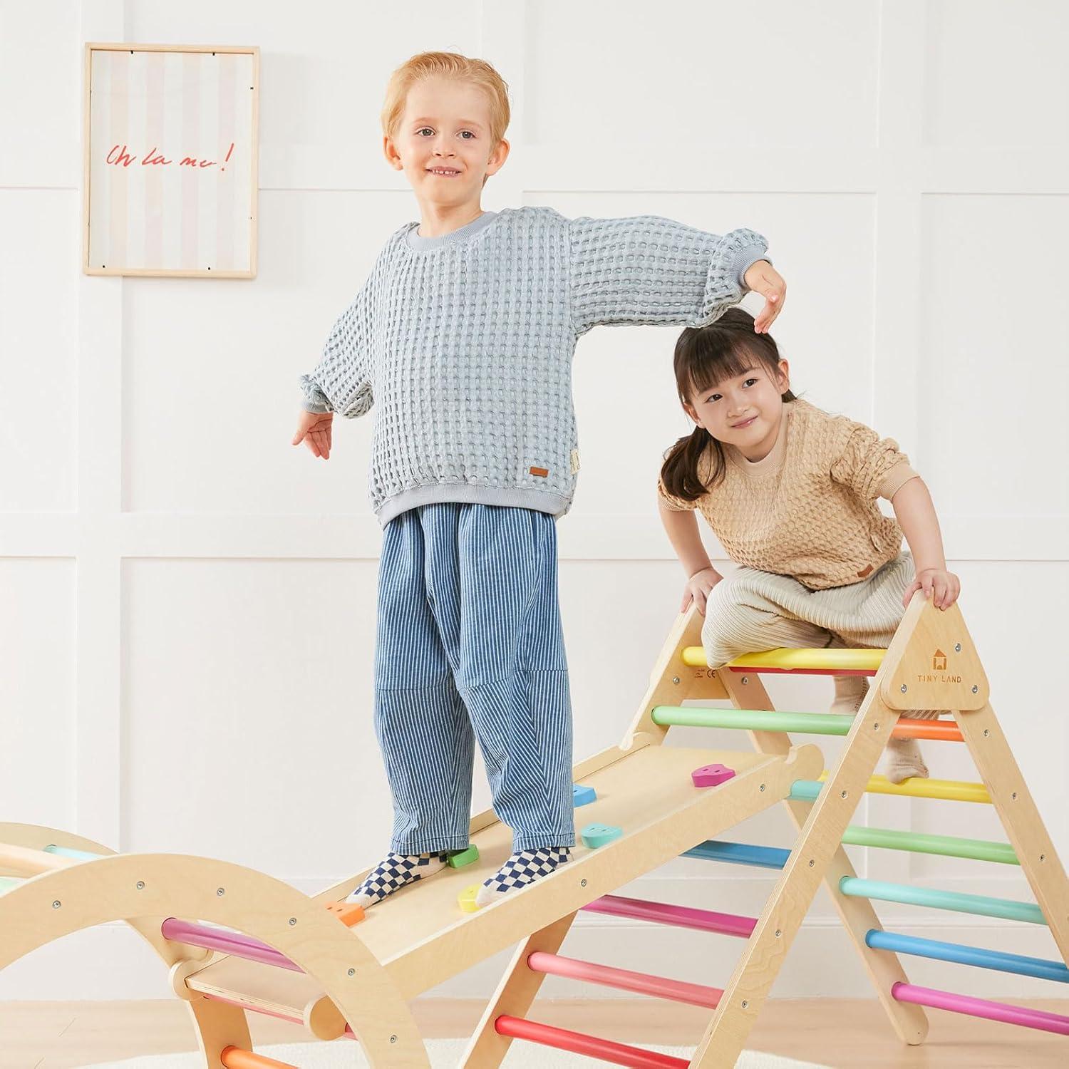 Conjunto de Escalada Montessori Tiny Land 7 en 1 Arcoíris