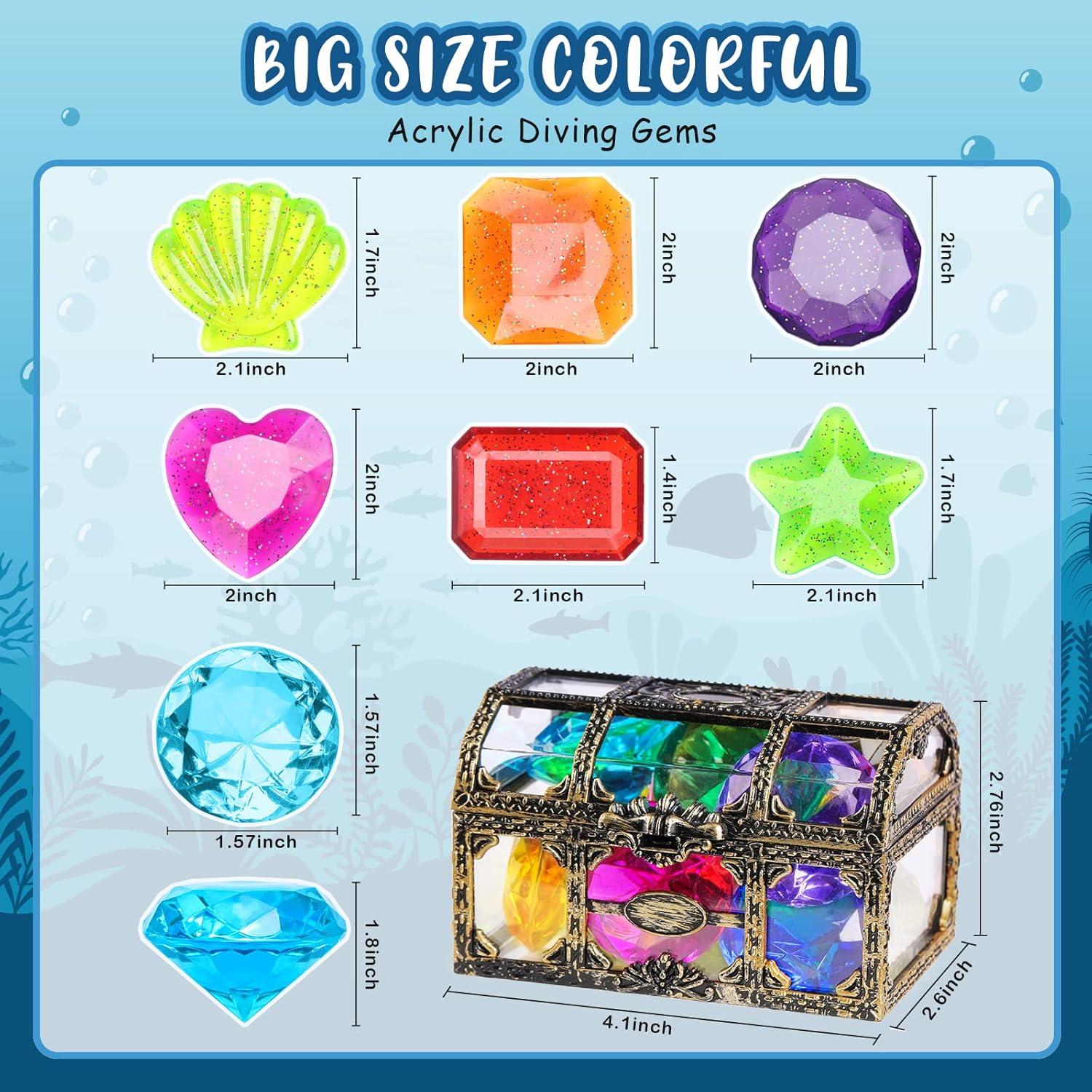 Juguetes de Buceo DISHIO 16PCS con Cofre de Tesoro