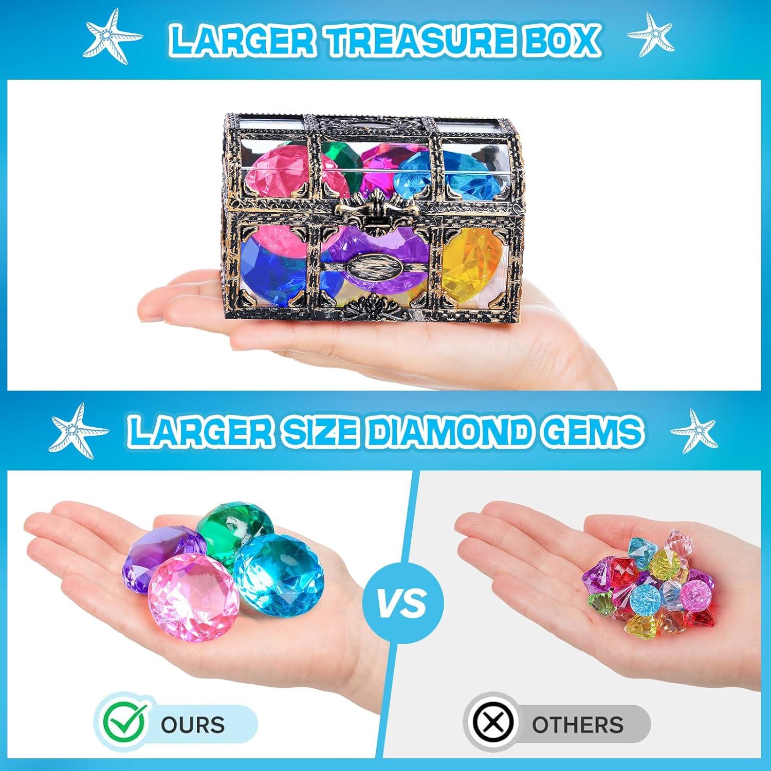 Juguetes de Buceo DISHIO 16PCS con Cofre de Tesoro