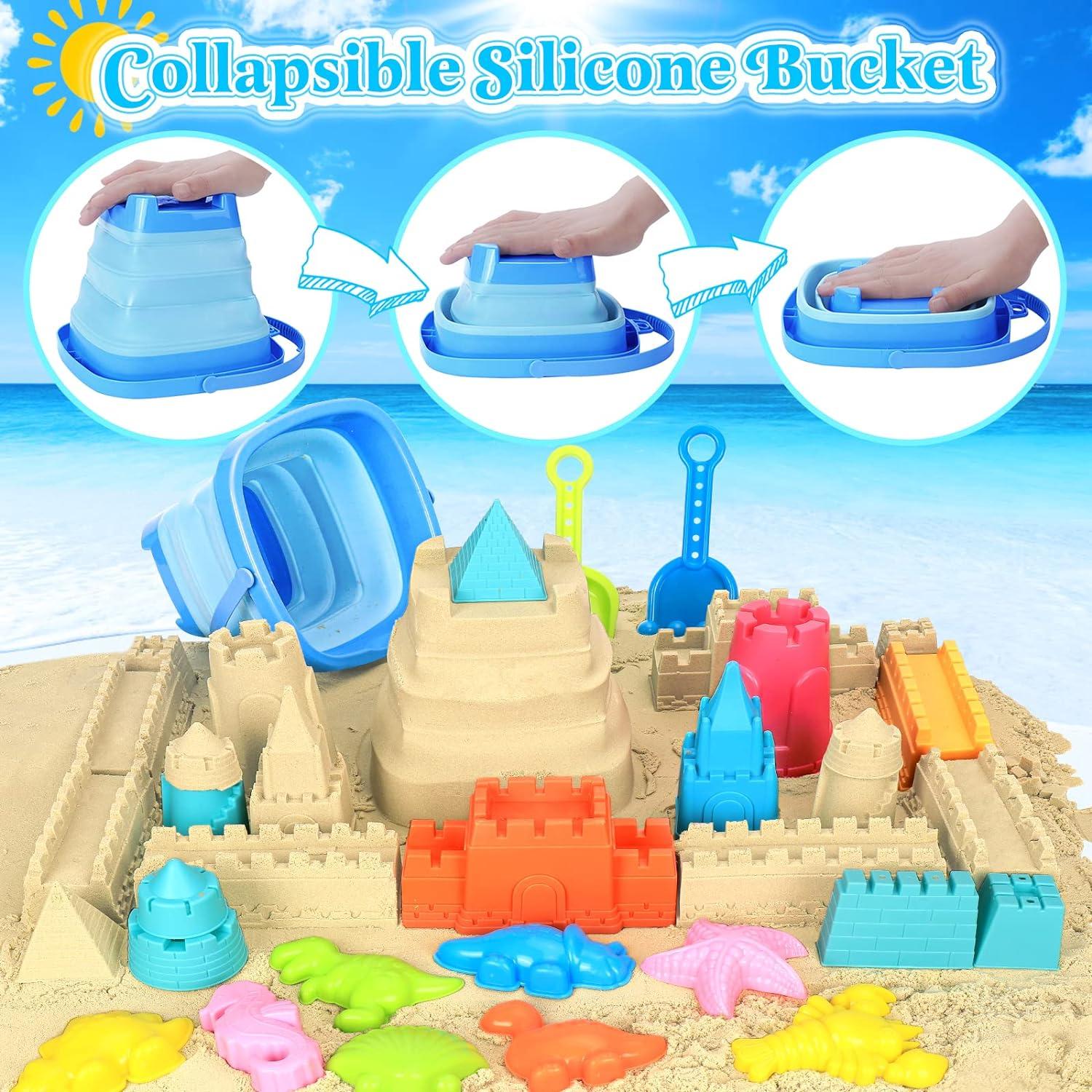 Juego de Juguetes de Playa Plegables RACPNEL 22 PCS para Niños