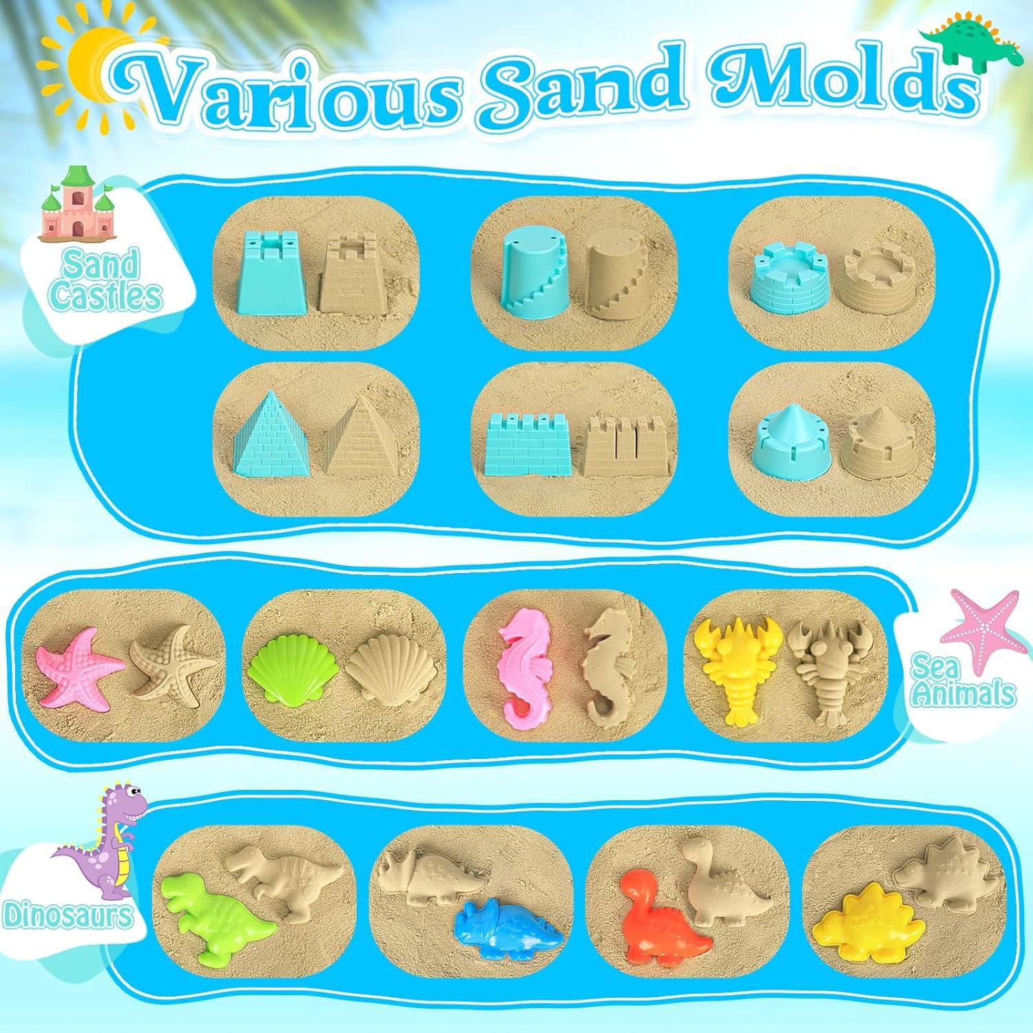 Juego de Juguetes de Playa Plegables RACPNEL 22 PCS para Niños