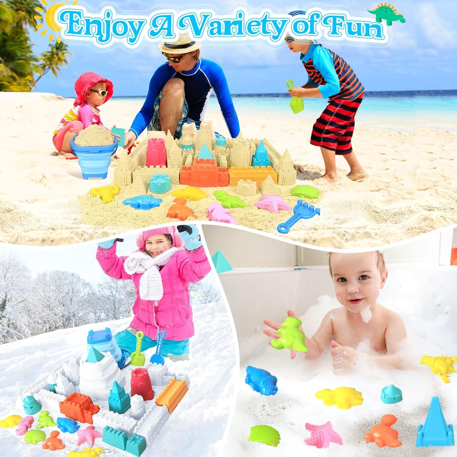 Juego de Juguetes de Playa Plegables RACPNEL 22 PCS para Niños