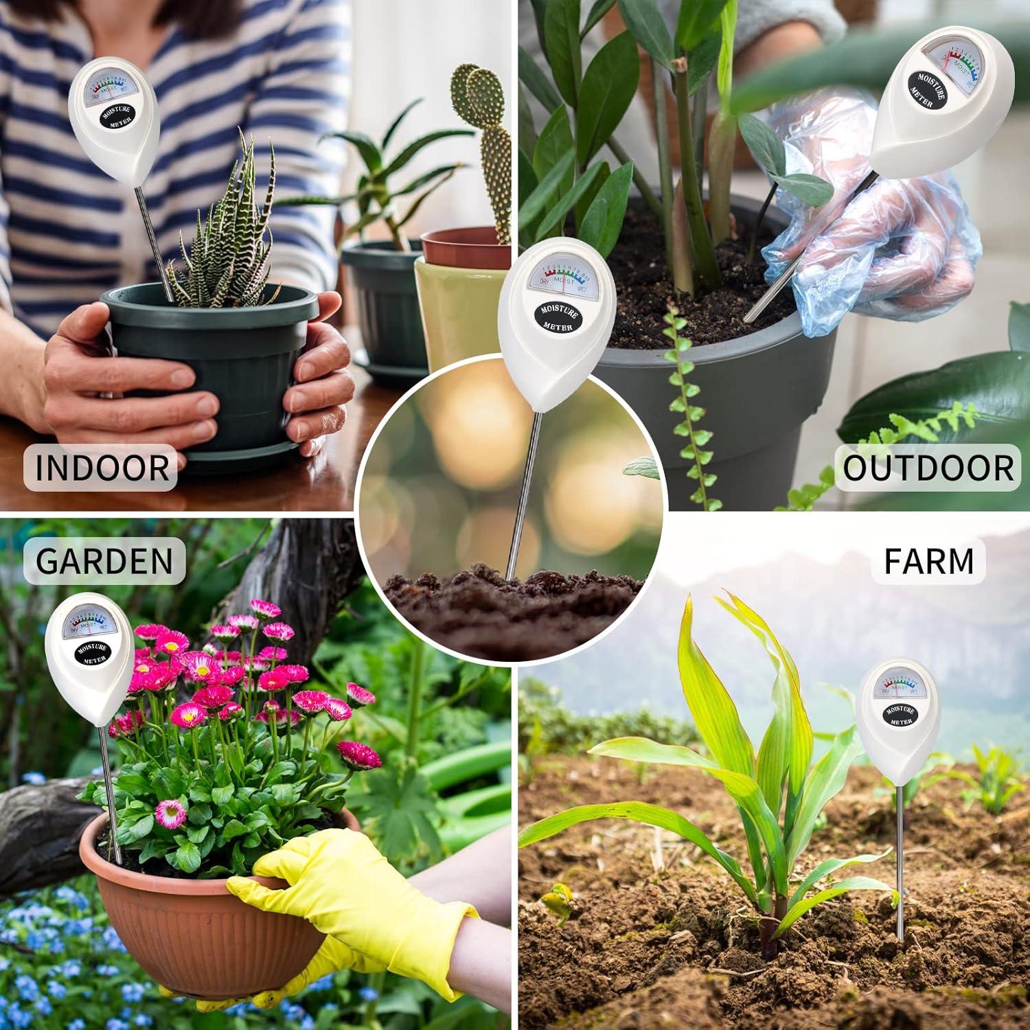 Medidor de Humedad ONEDONE para Suelo - 25.4 cm, Uso Interior y Exterior