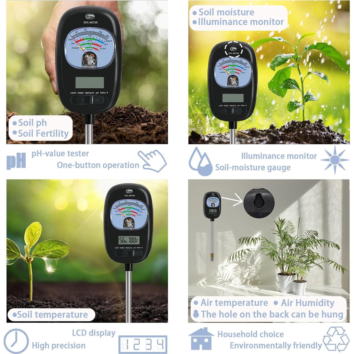 Kit de Prueba de Suelo 7-en-1 TryOpen con Pantalla LCD