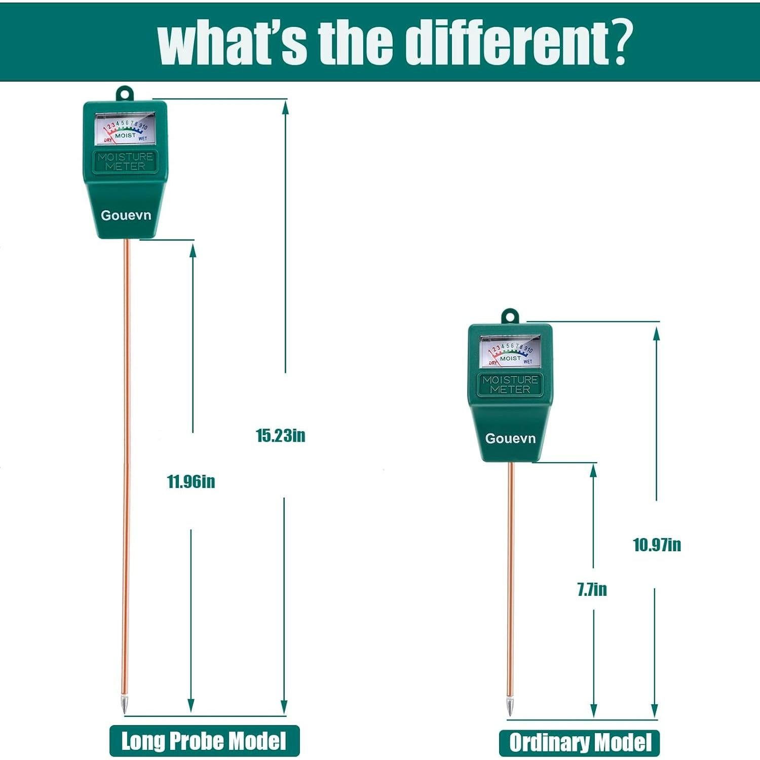 Medidor de Humedad del Suelo Gouevn G01Plus 30.34cm